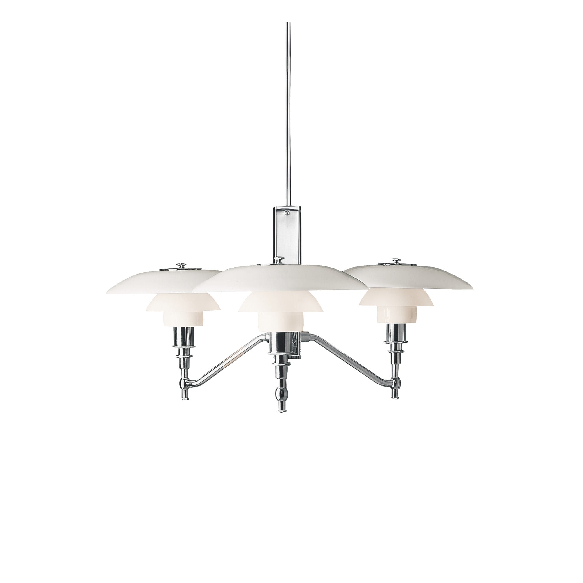 Pendant lamp PH 3/2 ACADEMY white with chrome finish