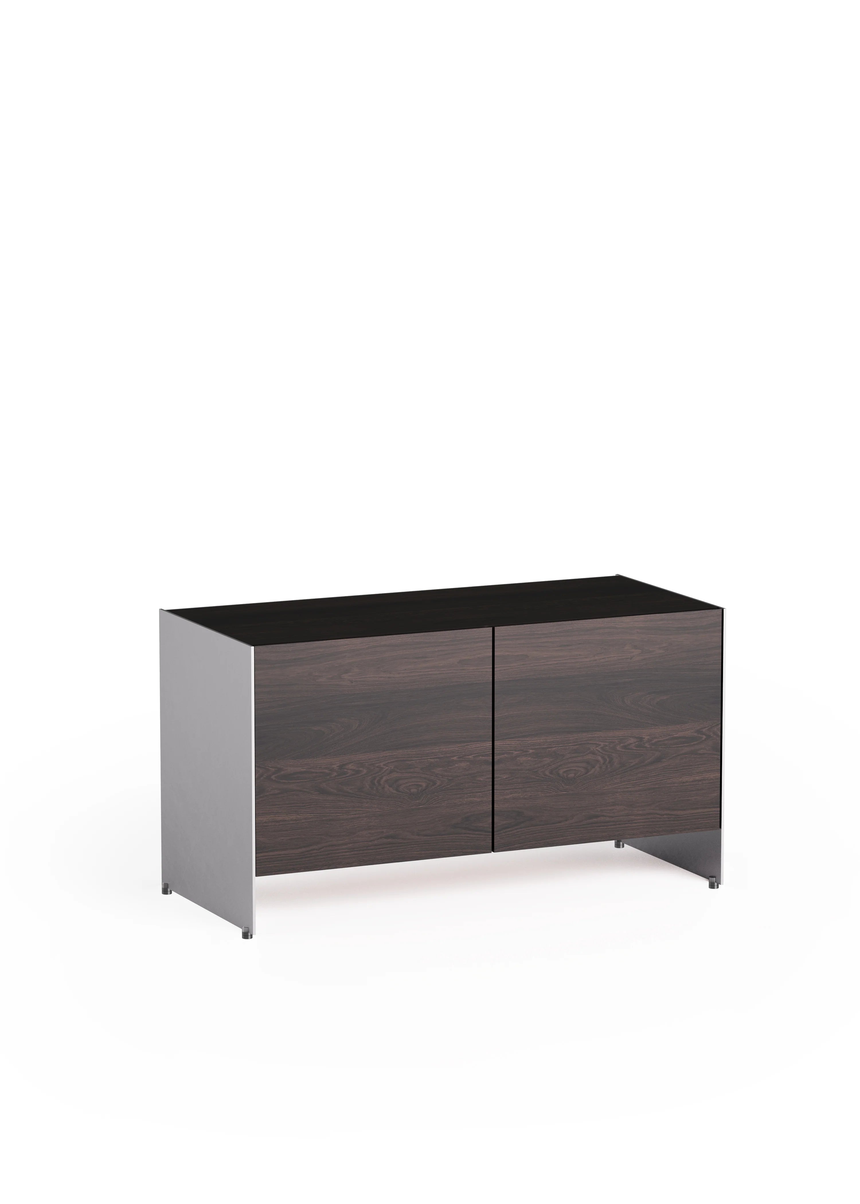 ALOOX 90 Cabinet in Ebony Oak Wood with Aluminum Finish