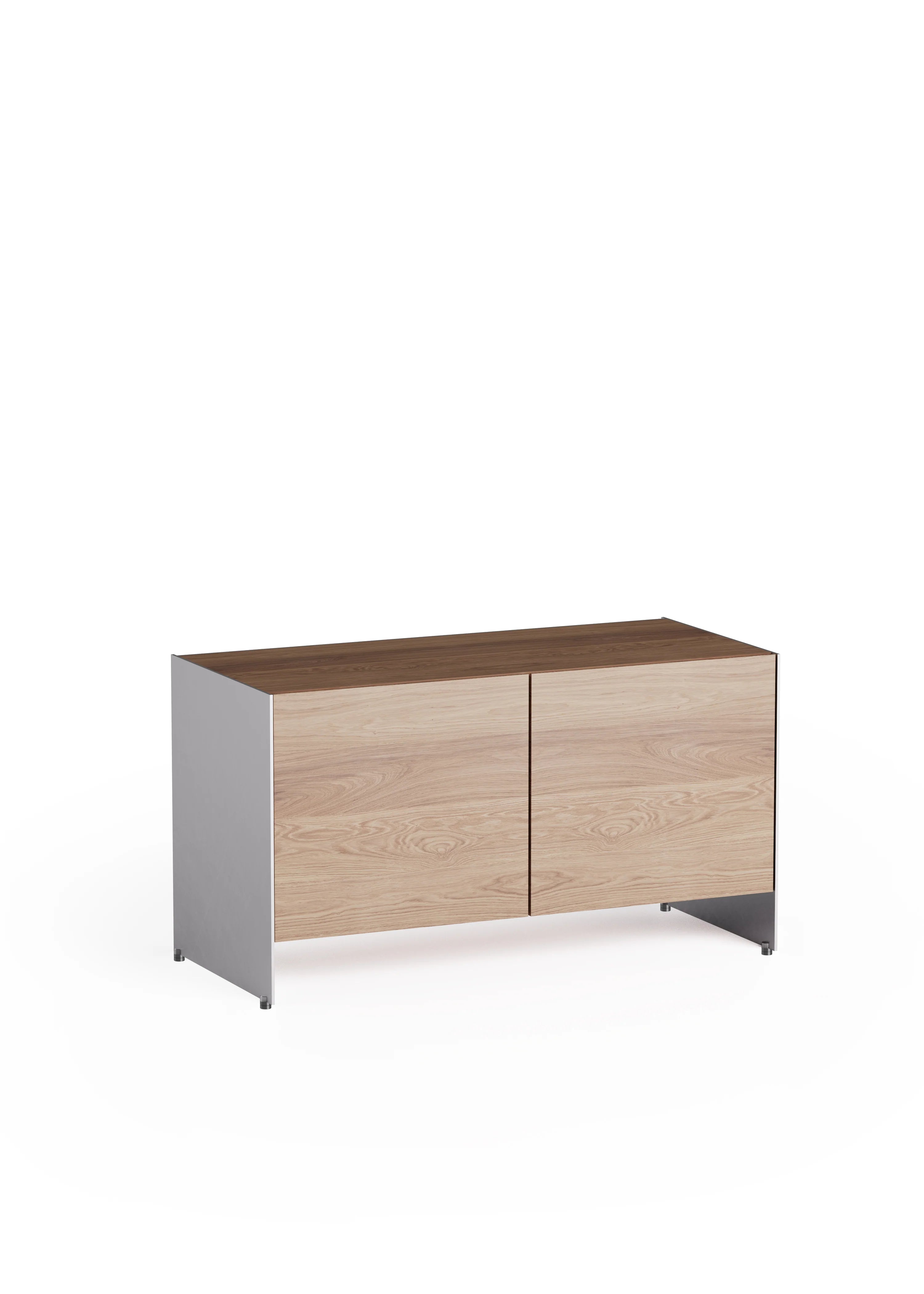 ALOOX 90 Cabinet in Oak Wood with Aluminum Finish