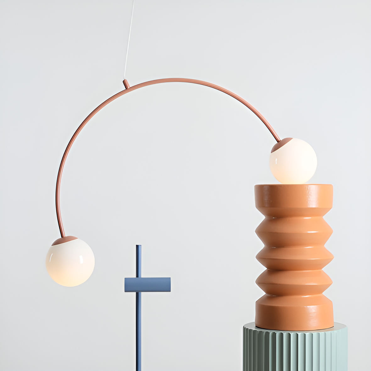 Závesná lampa UNA koralová