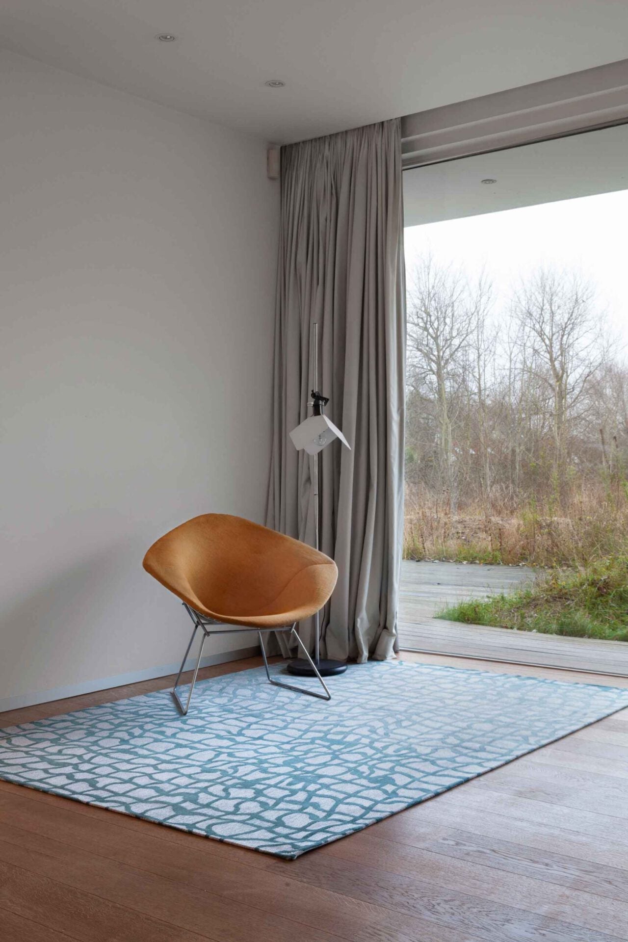 Koberec DEDALO MODRÝ MORSKÝ šedo-modrý