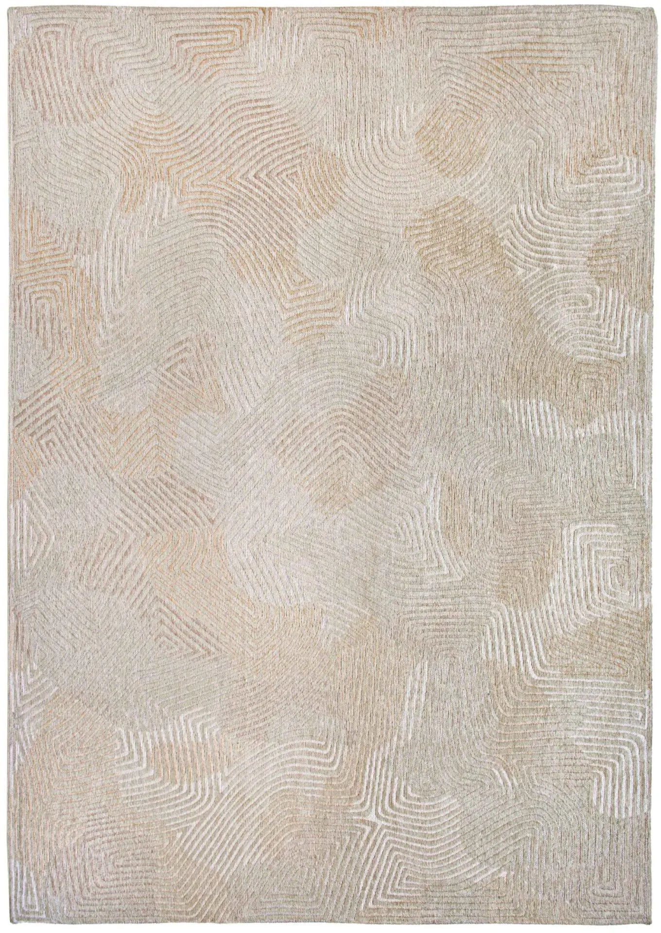 Okrúhly koberec CORAL SHELL BEIGE béžový s bielou