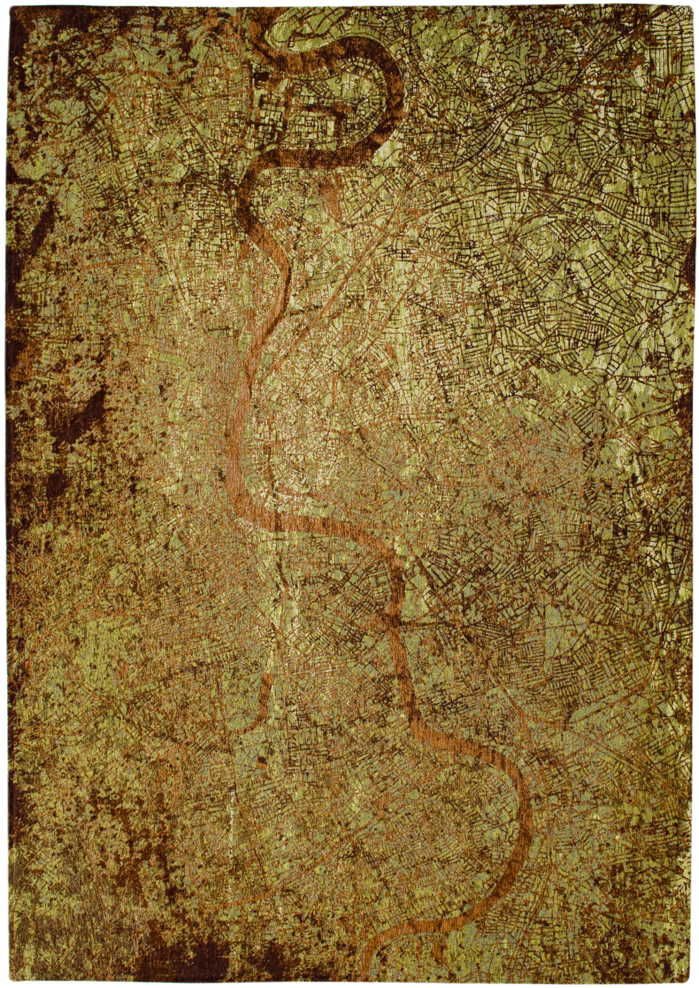 Kruhový koberec CITIES LONDON ZELENÉ LÚKY zelený