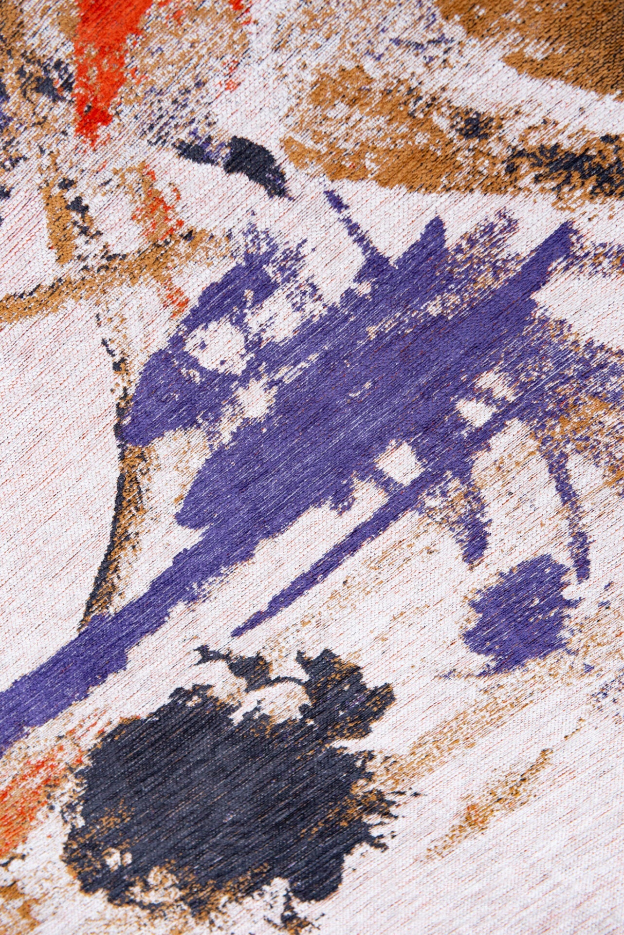 Fresque Purple Game orange-purple rug