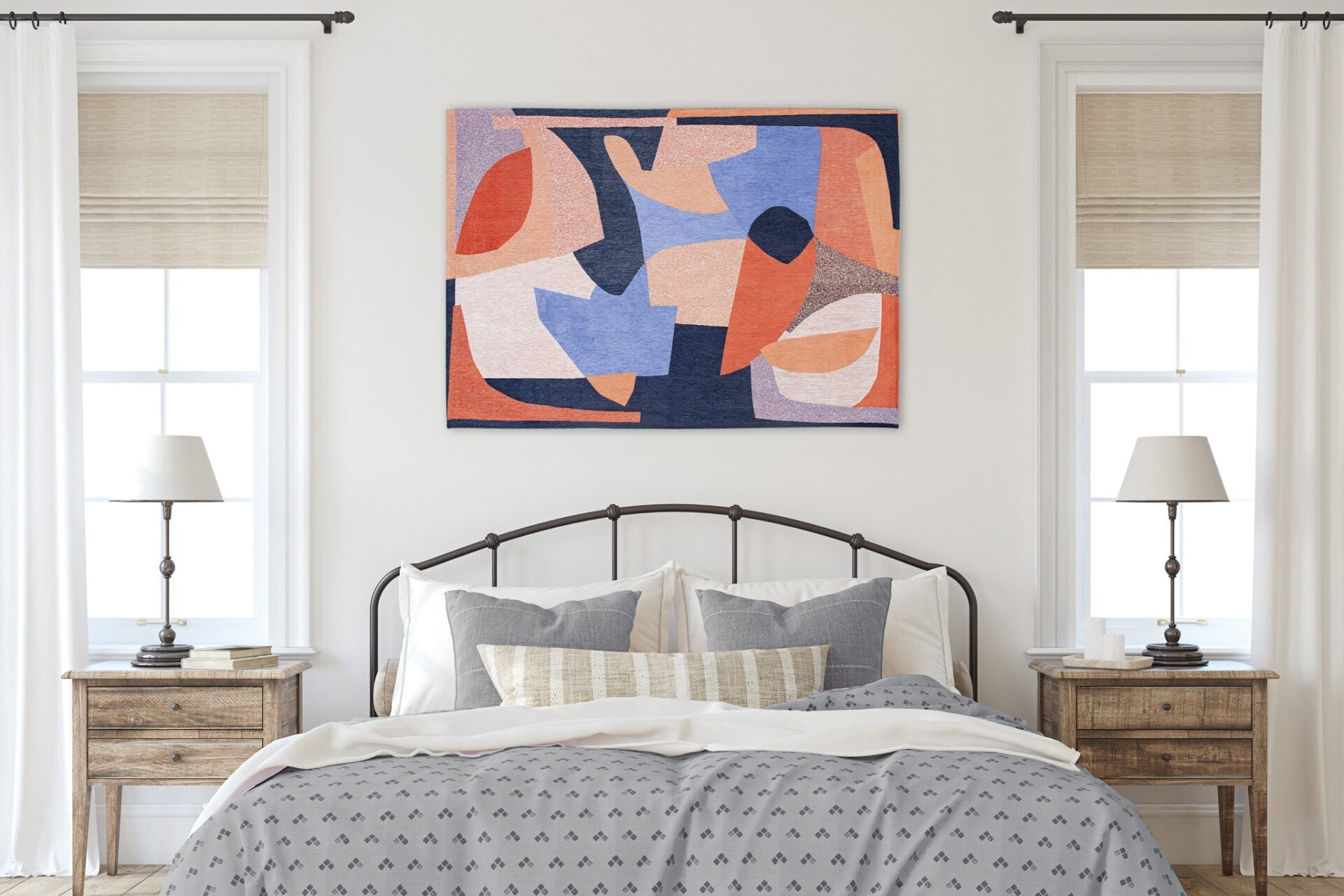 Koberec SHAPES CARPE DIEM oranžovo-modrý