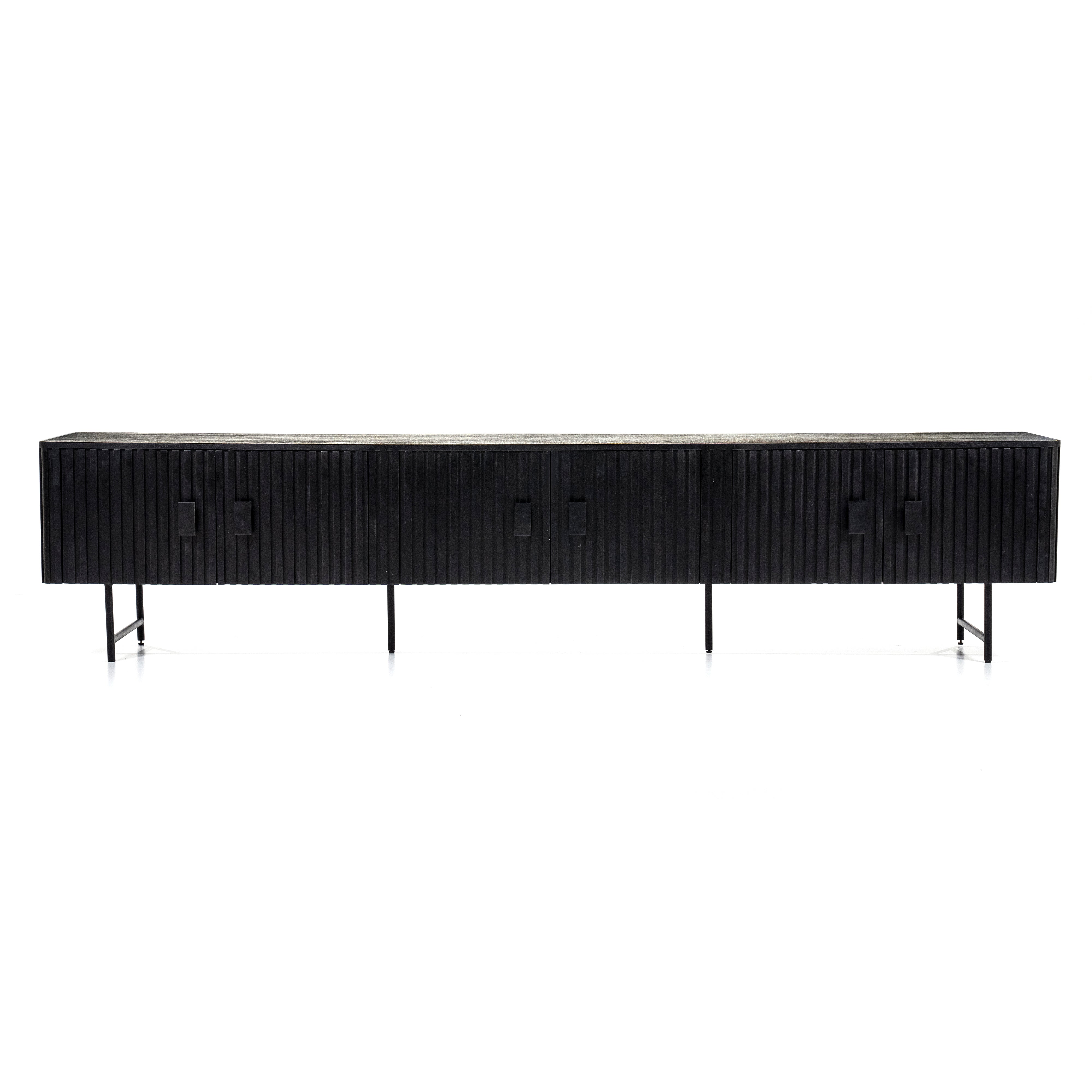 REMI TV cabinet black mango wood