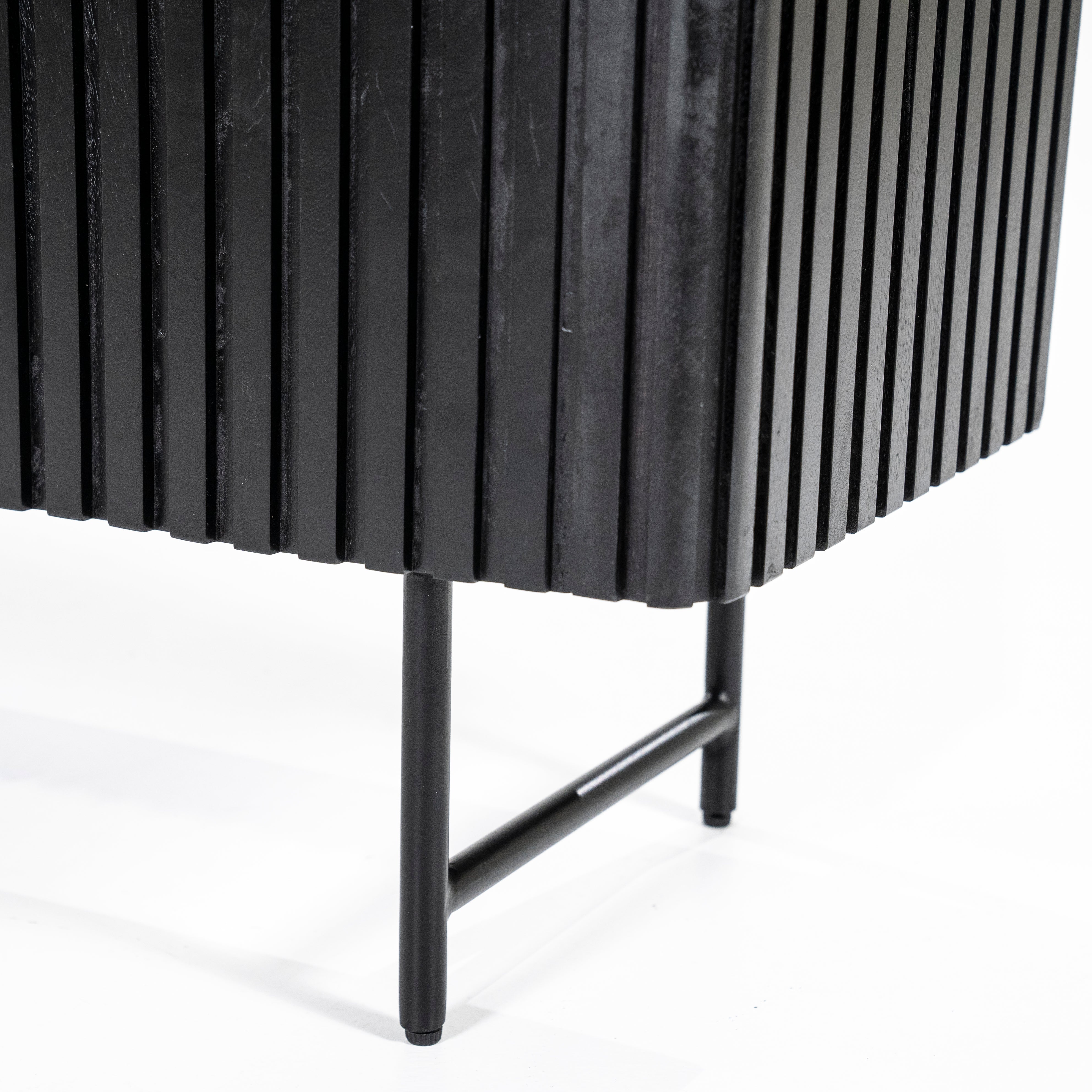 Regál REMI čierne mango drevo