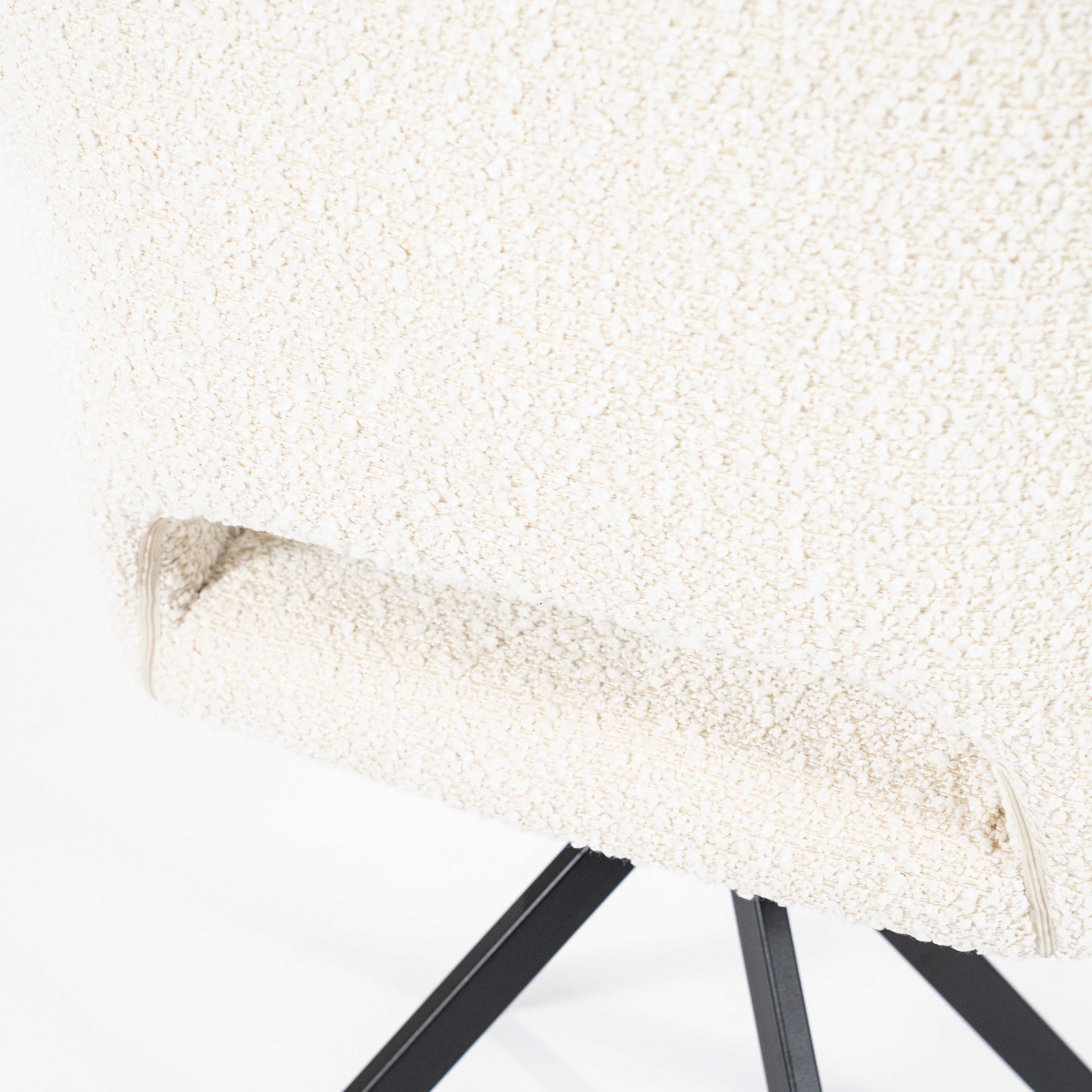 Stolička FABIO béžová s čiernym podstavcom