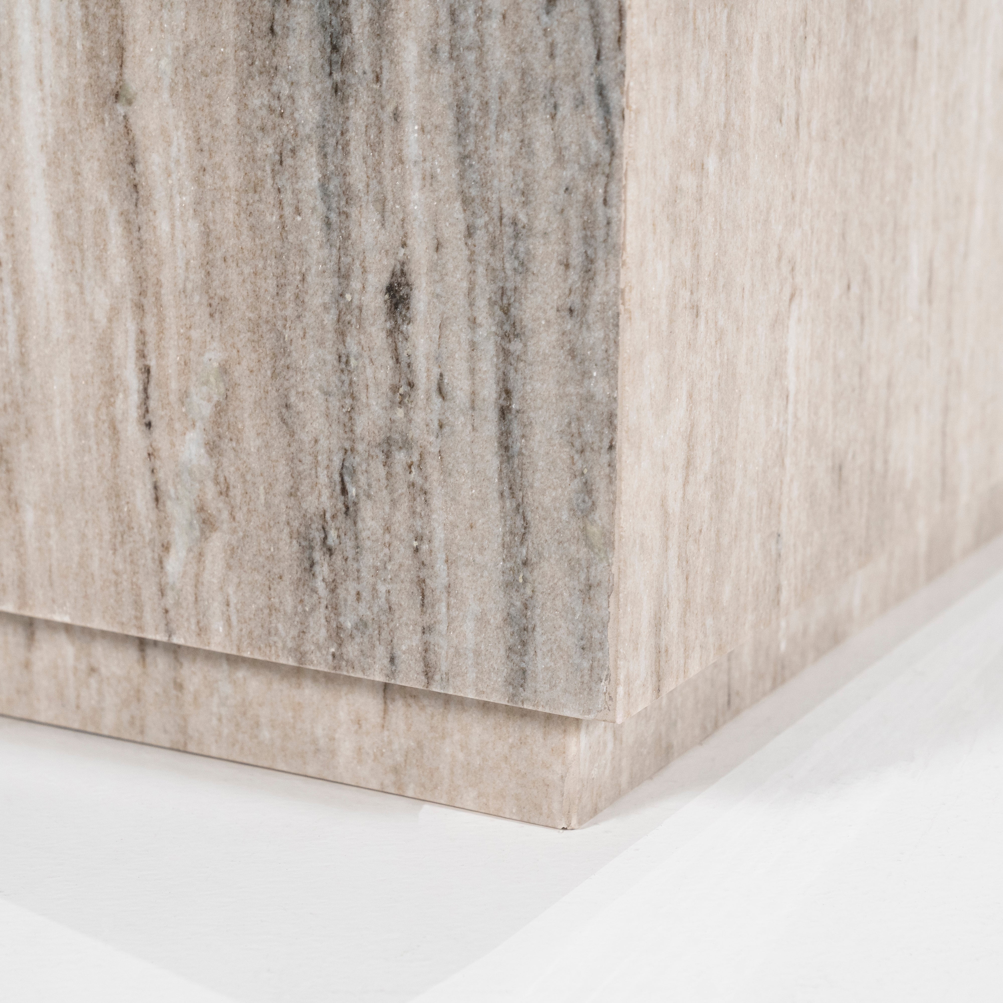 Bočný stolík VINCE šedý mramor