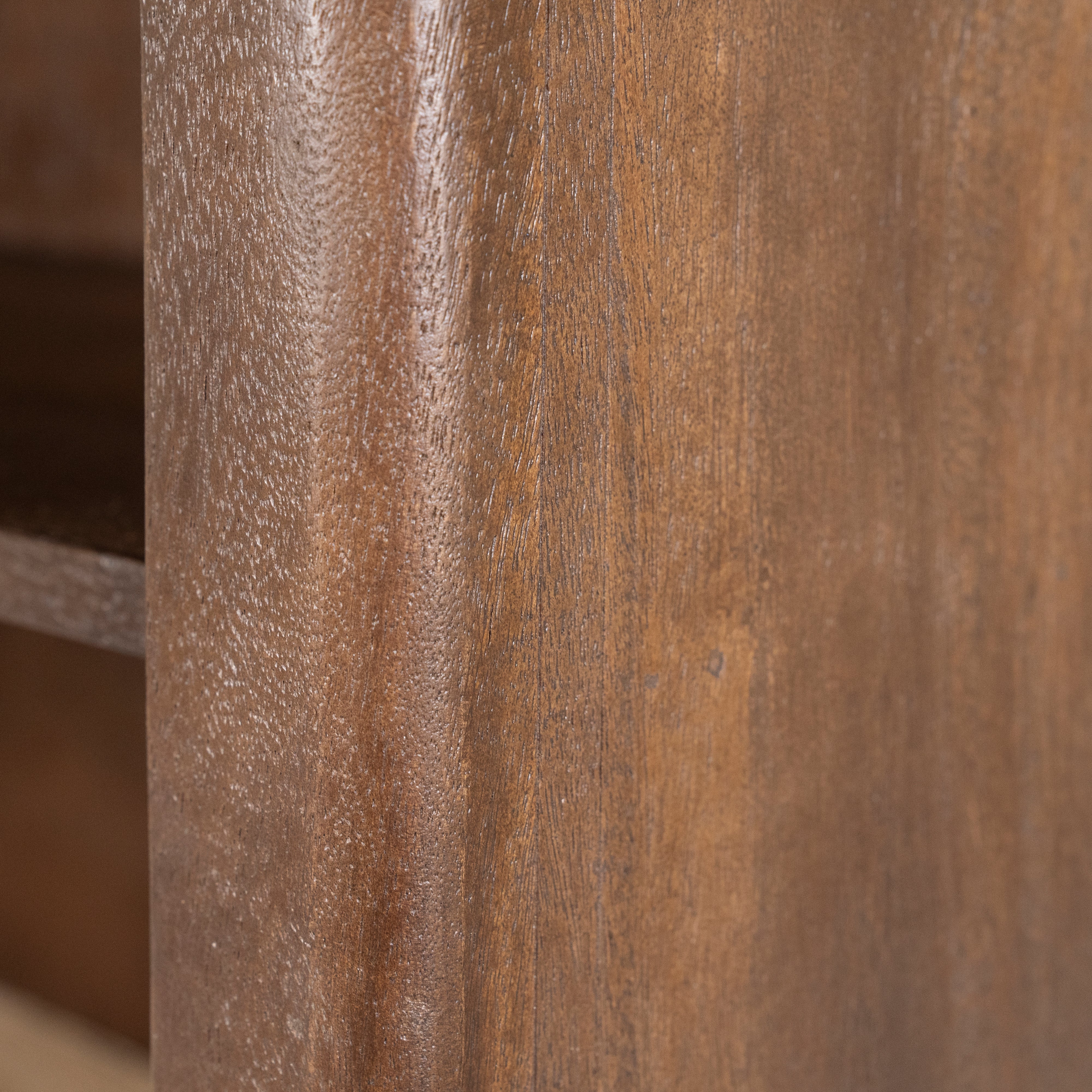 Regál LIO hnedé mango drevo s travertínom