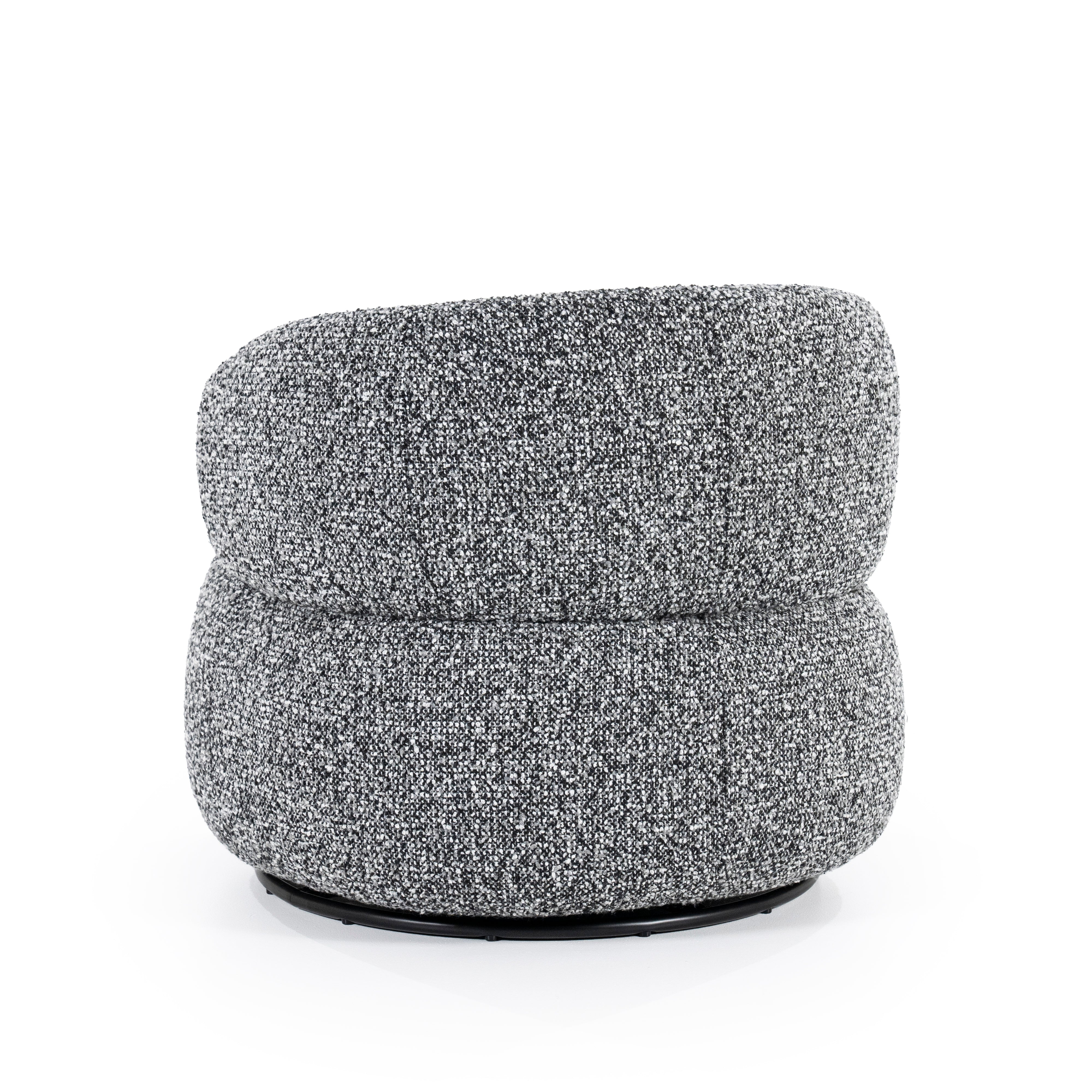 Fotel MAEVE čierno-biely melír