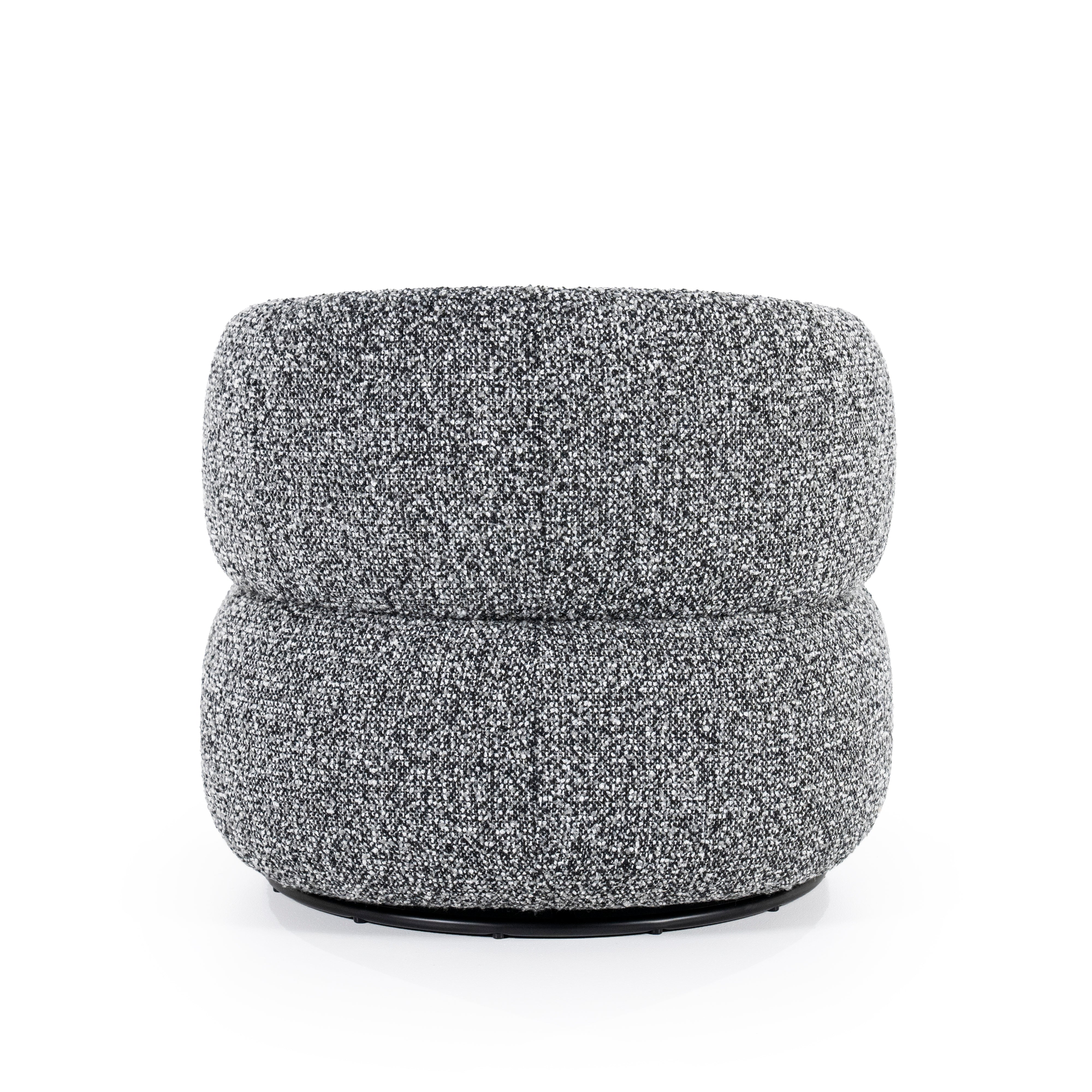 Fotel MAEVE čierno-biely melír