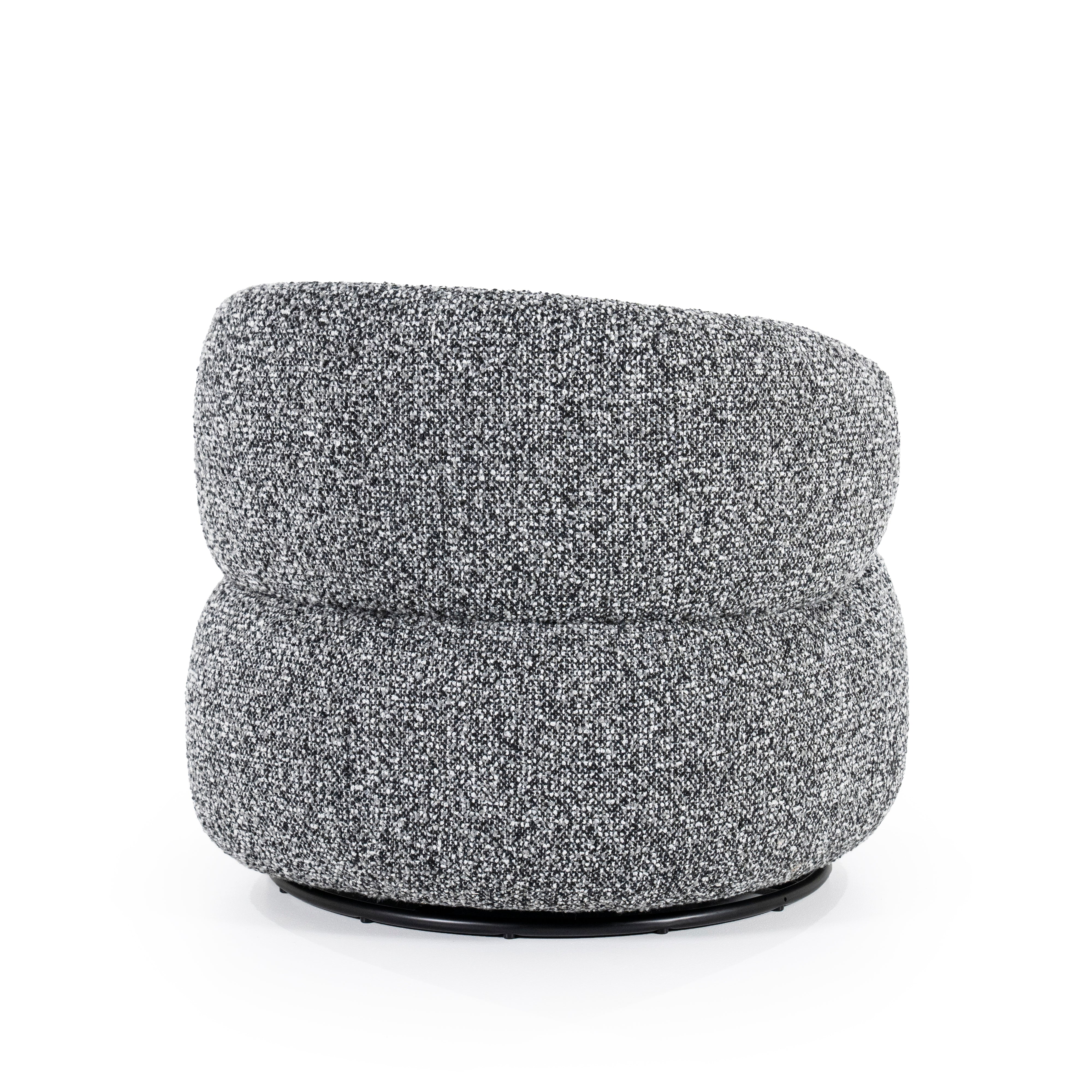 Fotel MAEVE čierno-biely melír