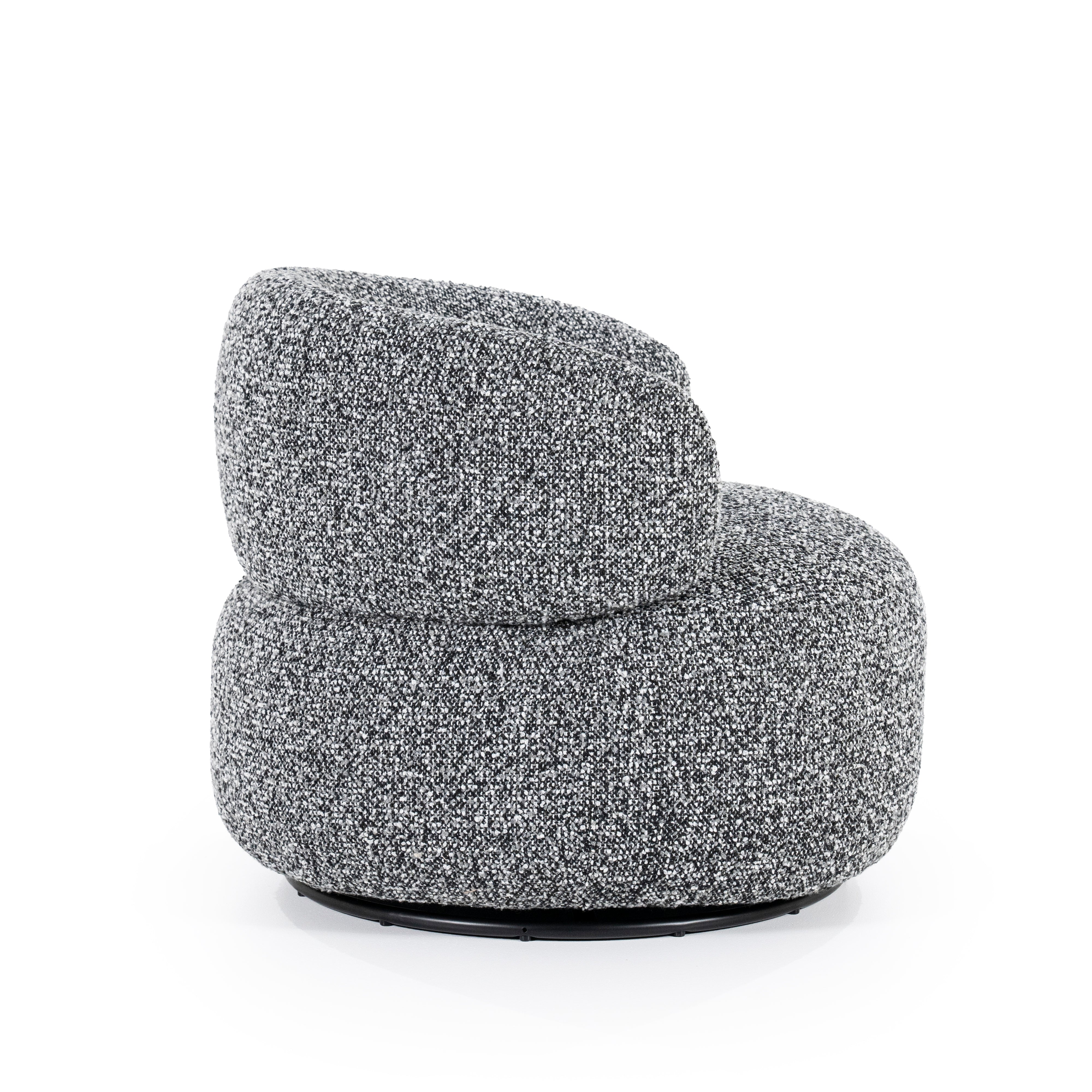 Fotel MAEVE čierno-biely melír