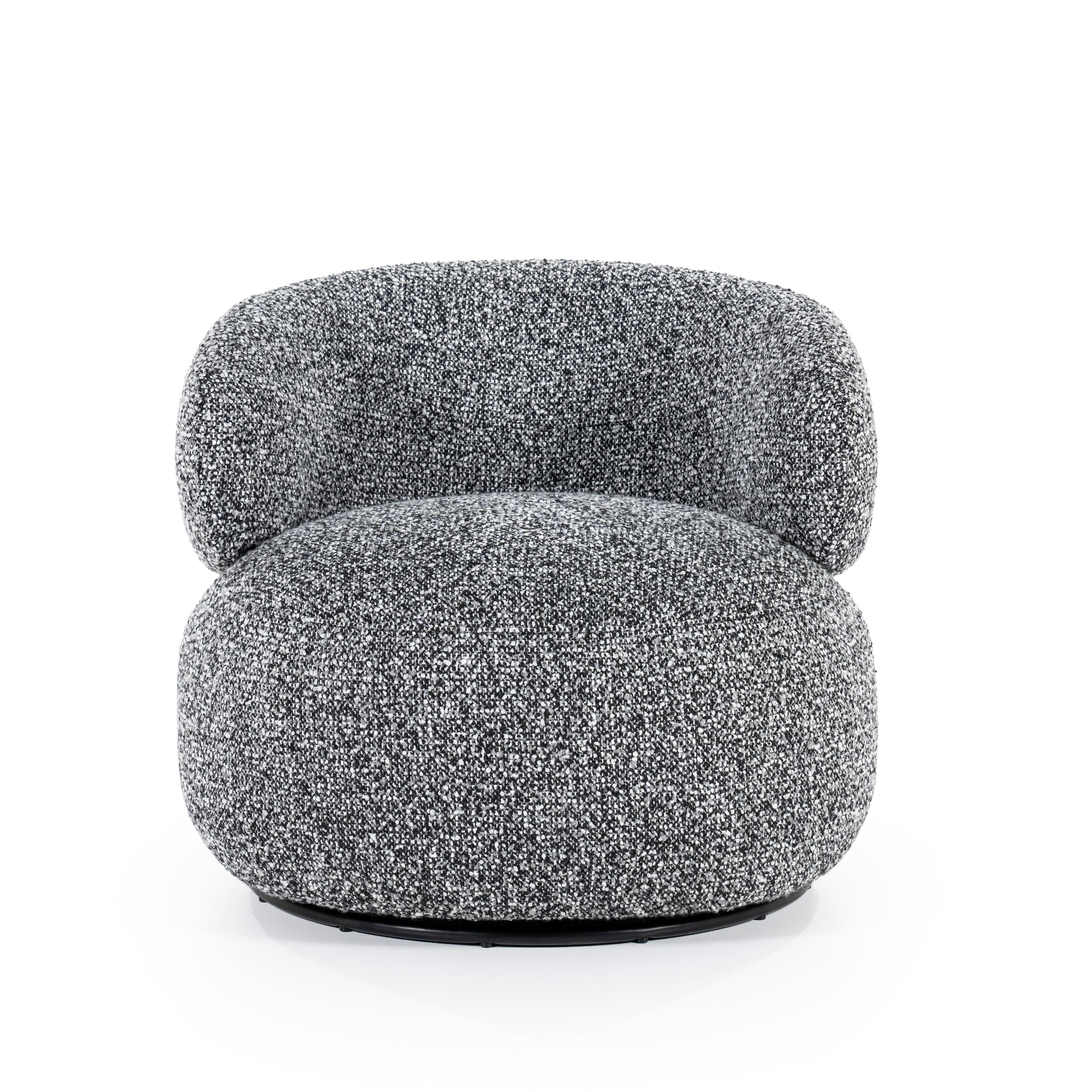 Fotel MAEVE čierno-biely melír