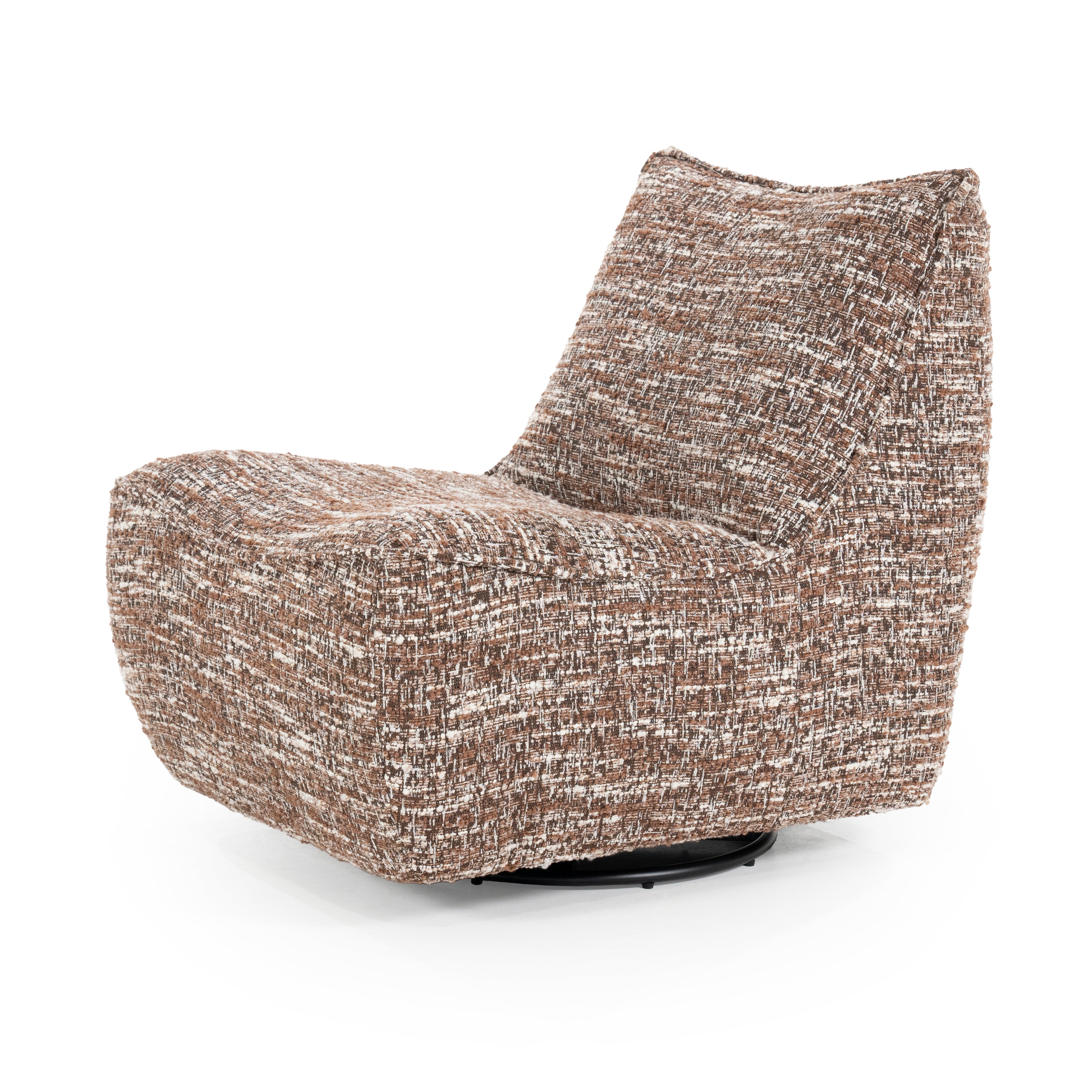 LOYS brown swivel armchair
