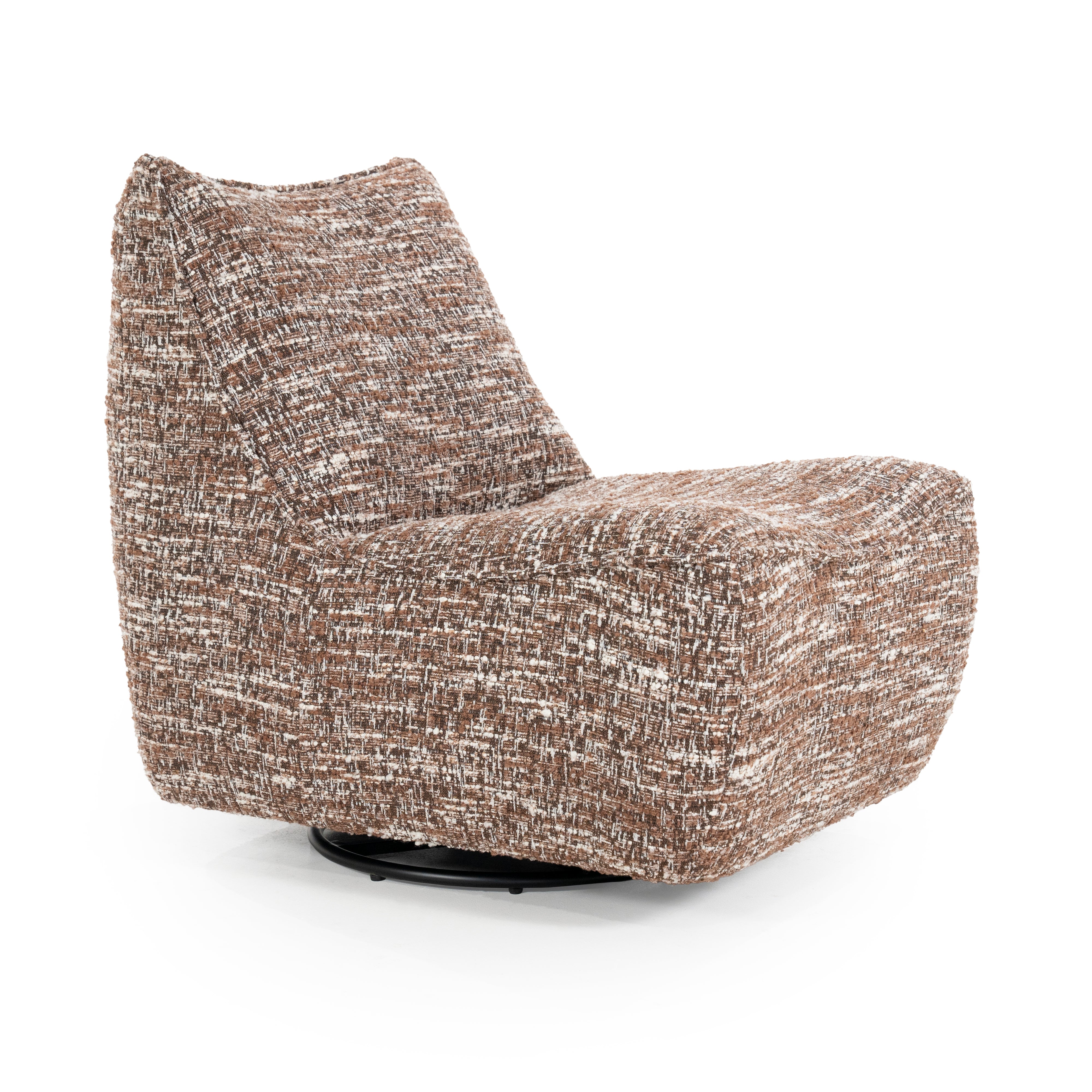 LOYS brown swivel armchair