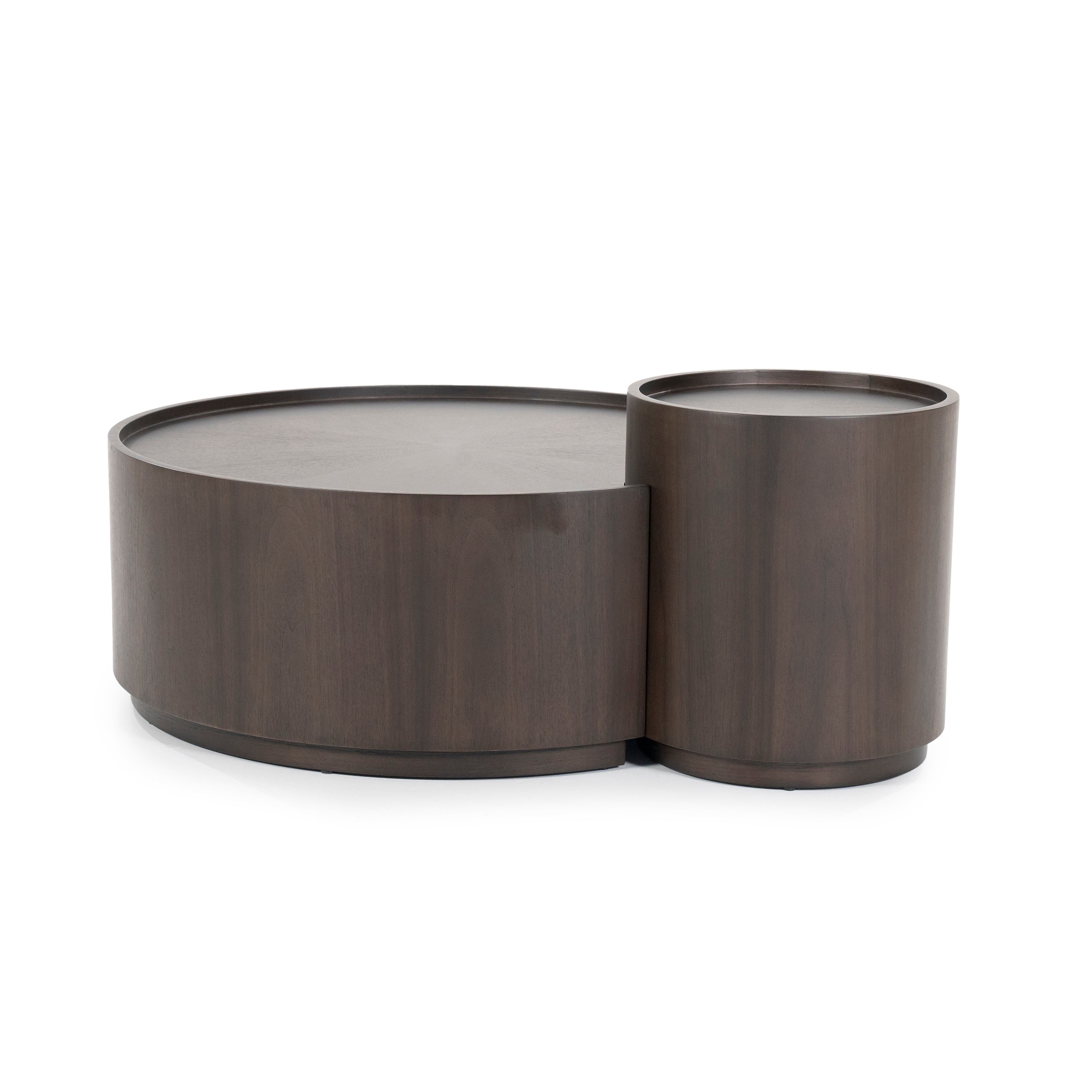MAX walnut veneer coffee table set