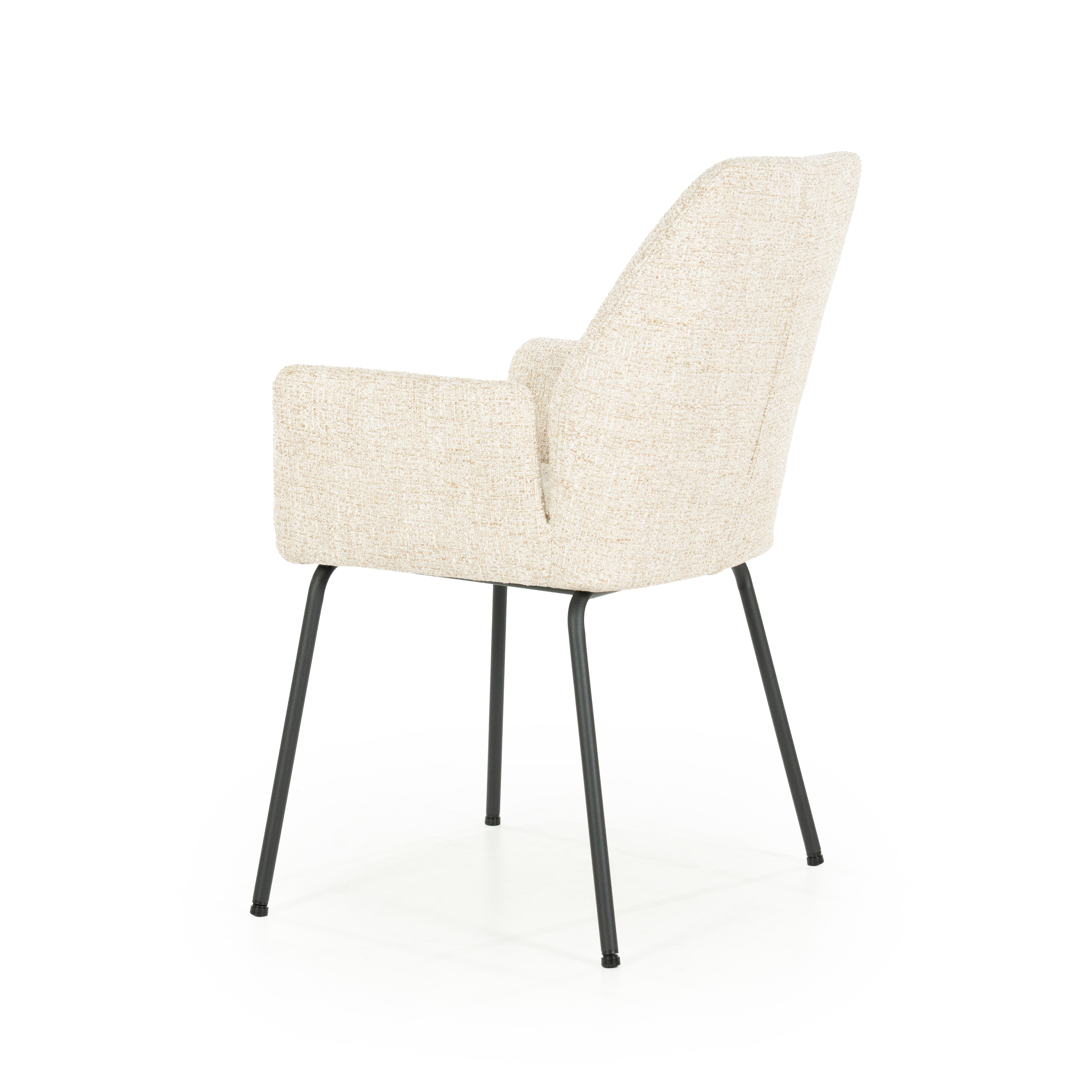 Kreslo INDY krémové s čiernym podstavcom