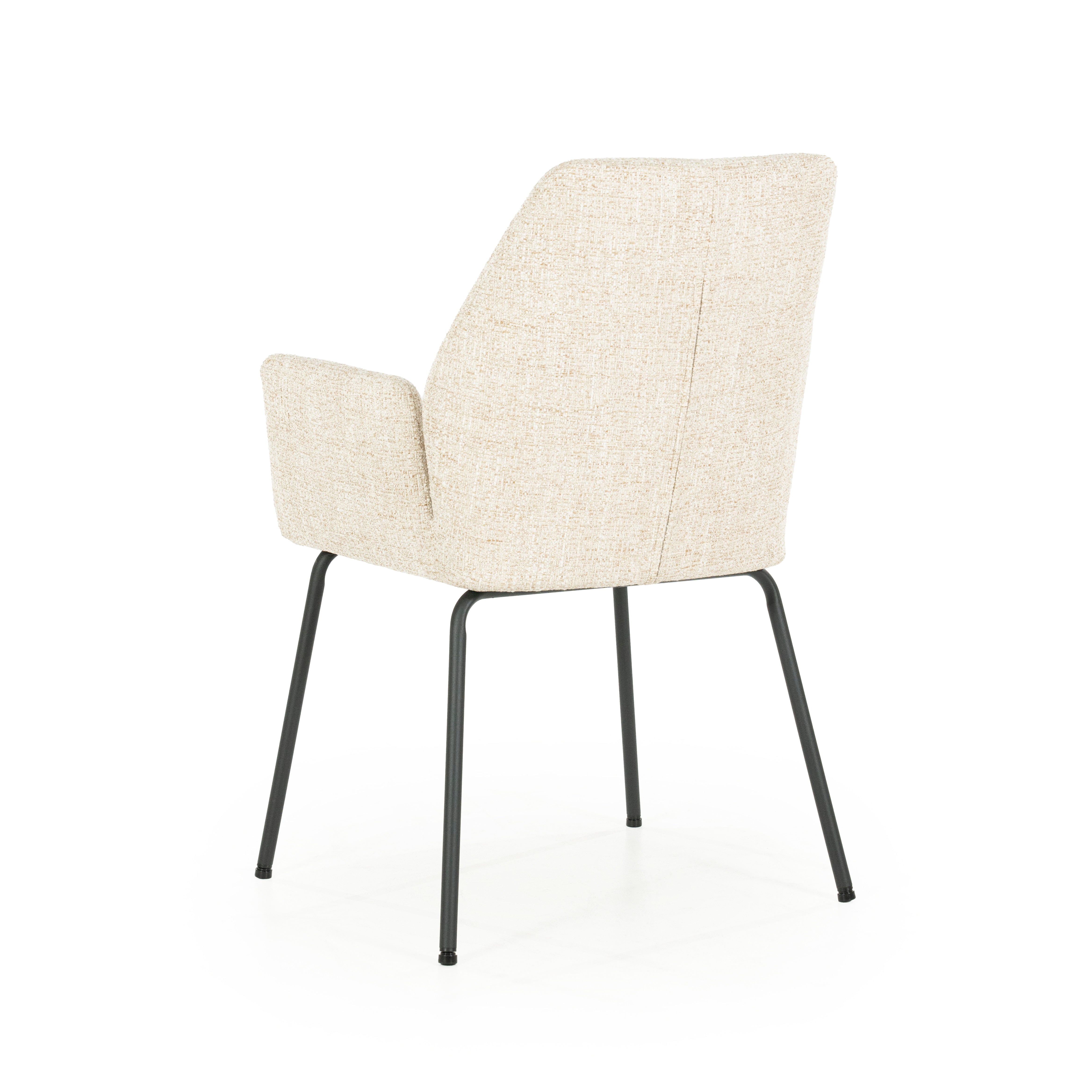 Kreslo INDY krémové s čiernym podstavcom