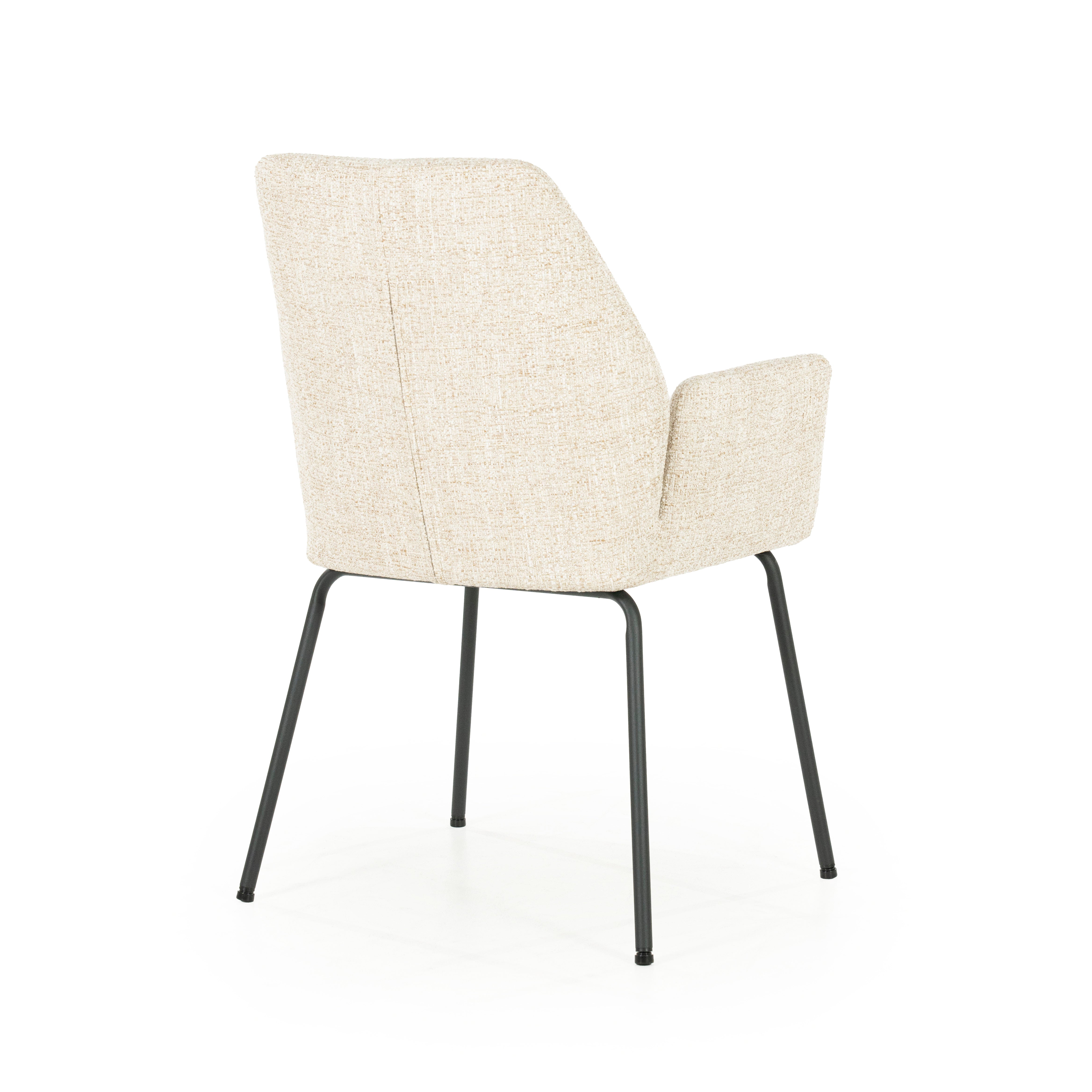 Kreslo INDY krémové s čiernym podstavcom