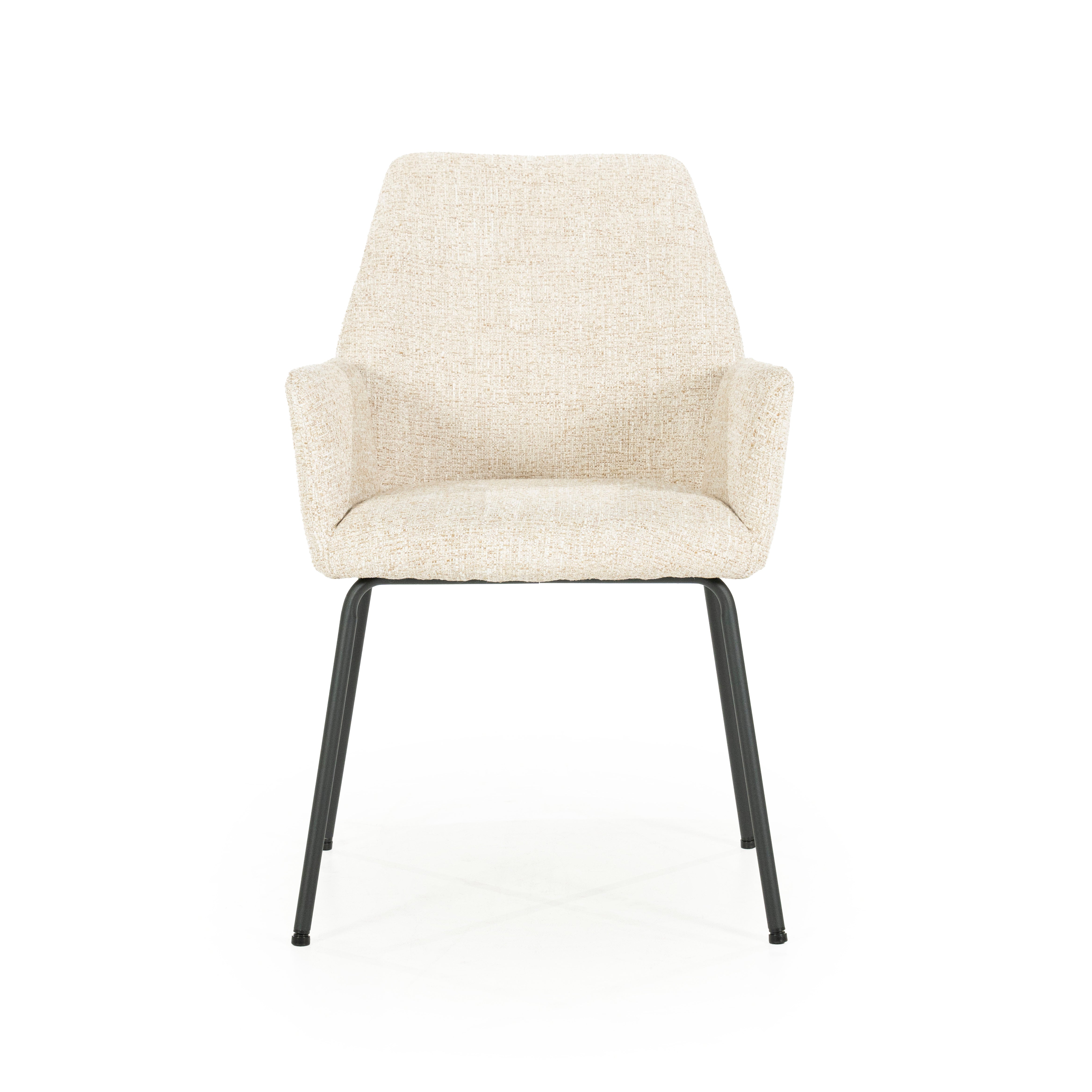 Kreslo INDY krémové s čiernym podstavcom