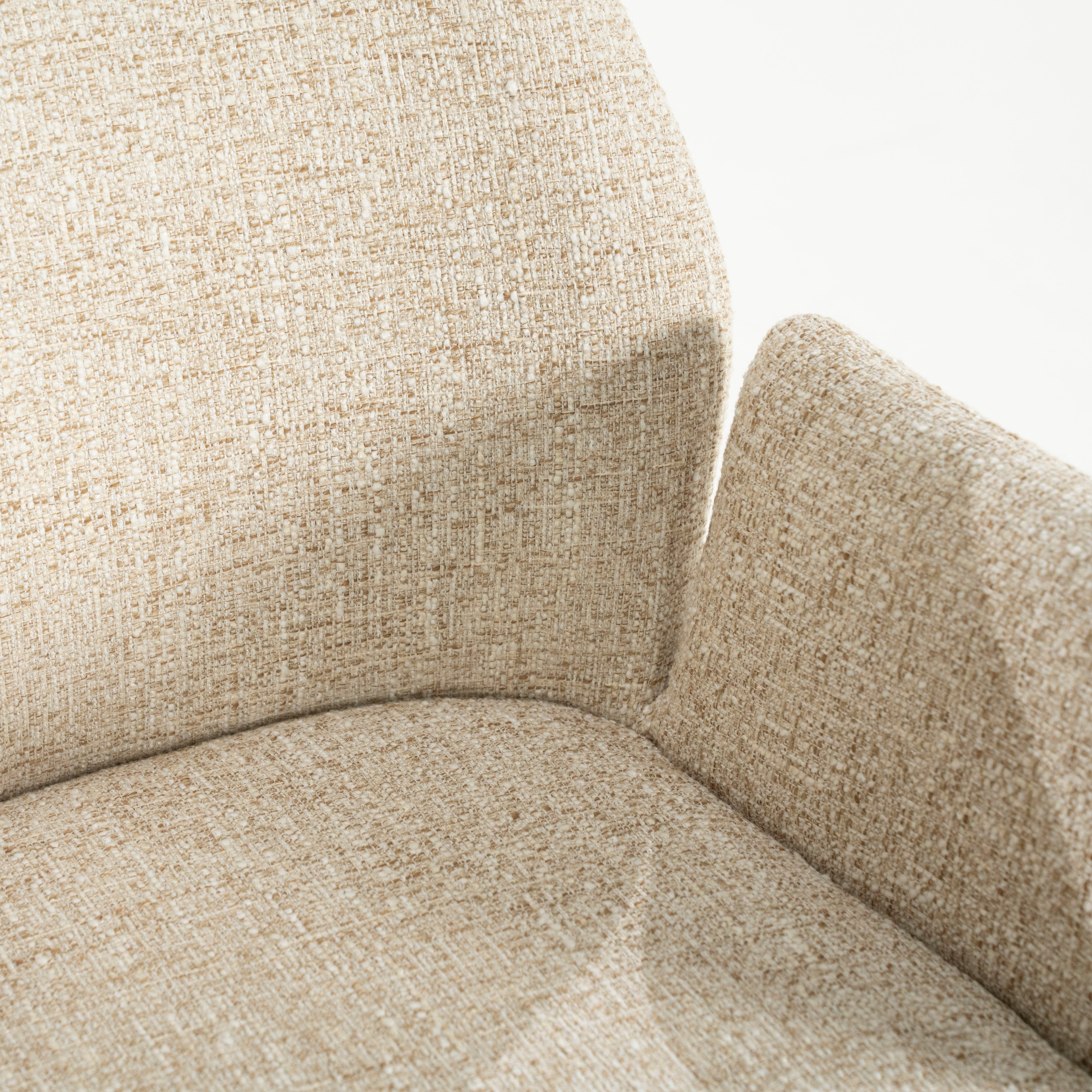 Kreslo INDY krémové s čiernym podstavcom