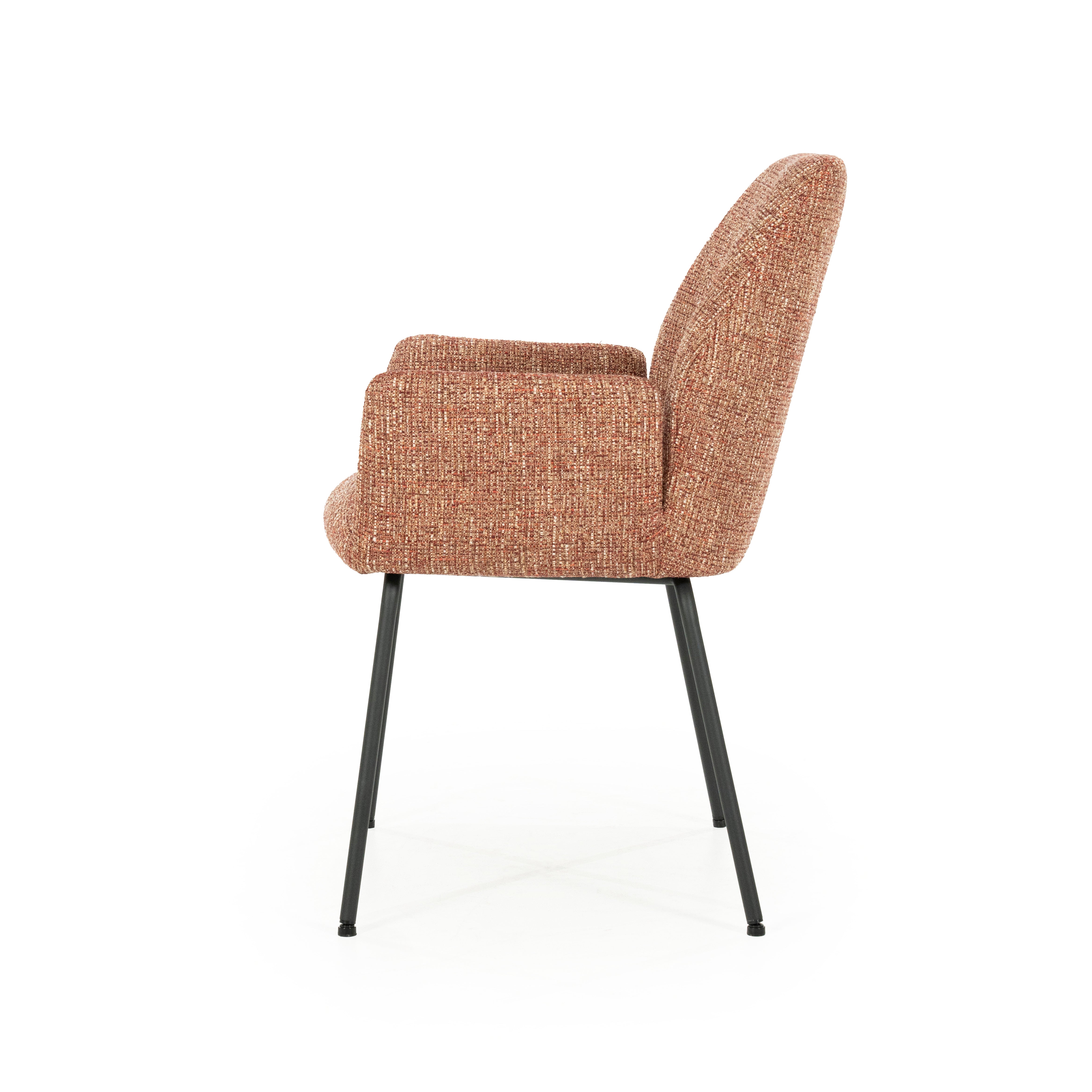 Stolička INDY terakota s čiernym podstavcom