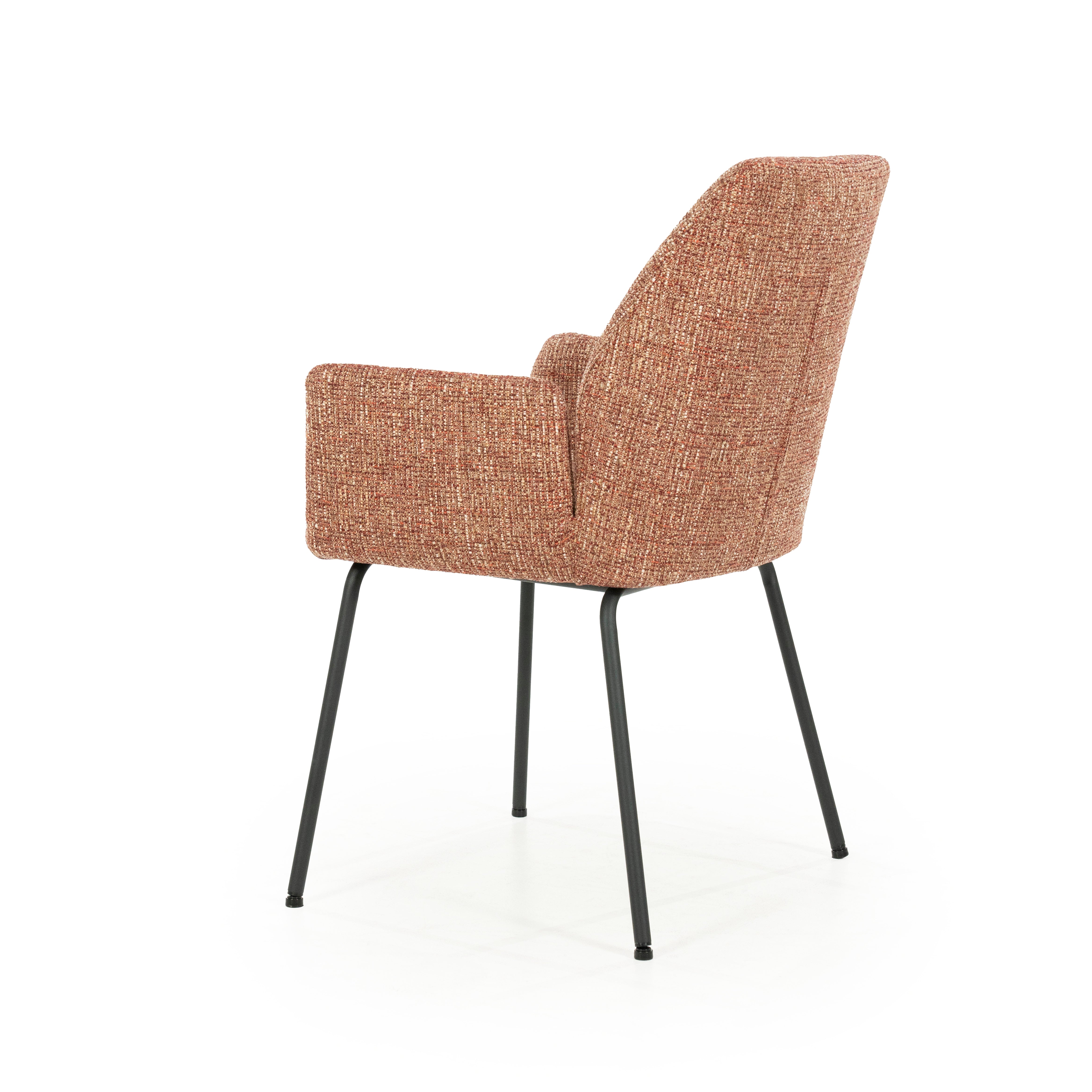 Stolička INDY terakota s čiernym podstavcom