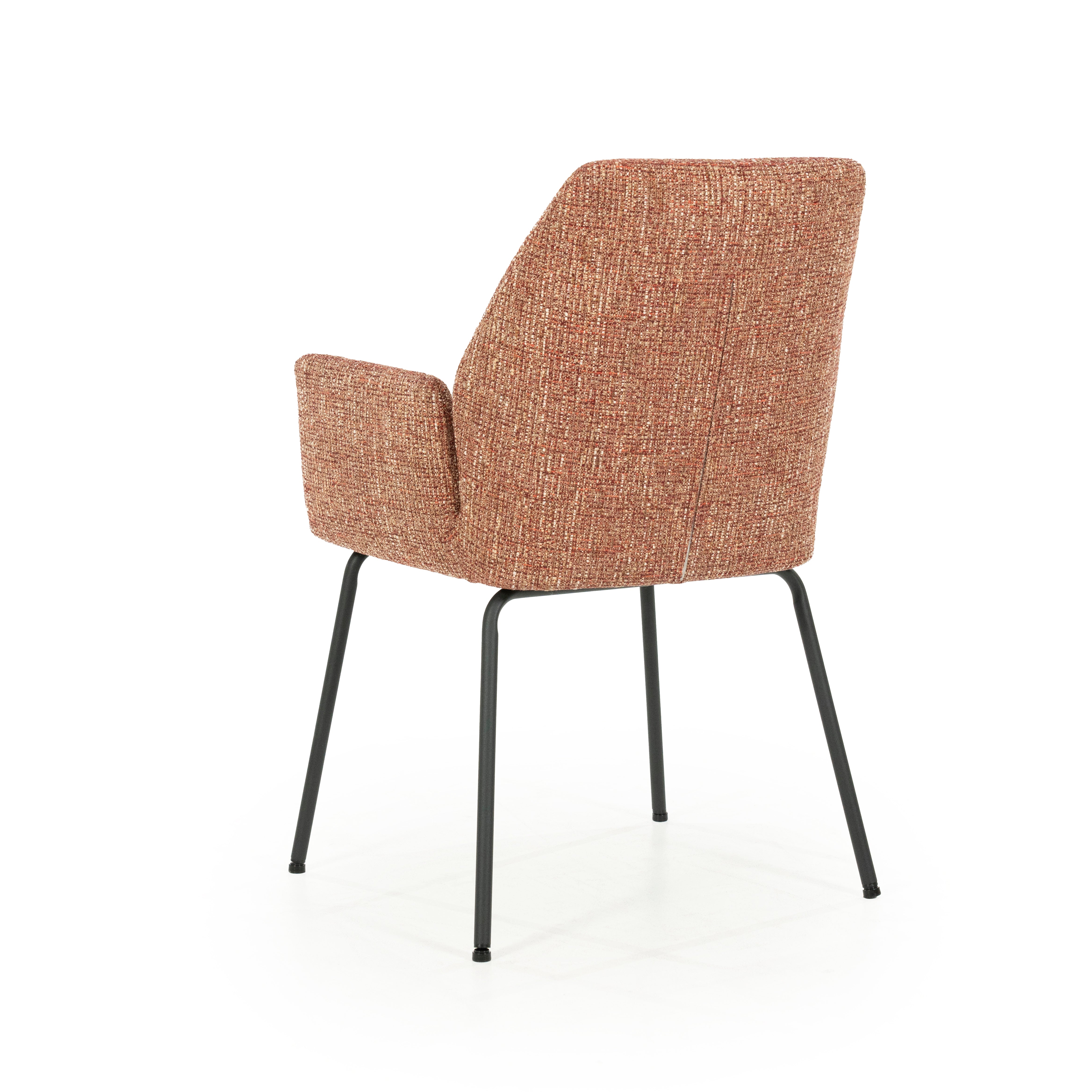 Stolička INDY terakota s čiernym podstavcom