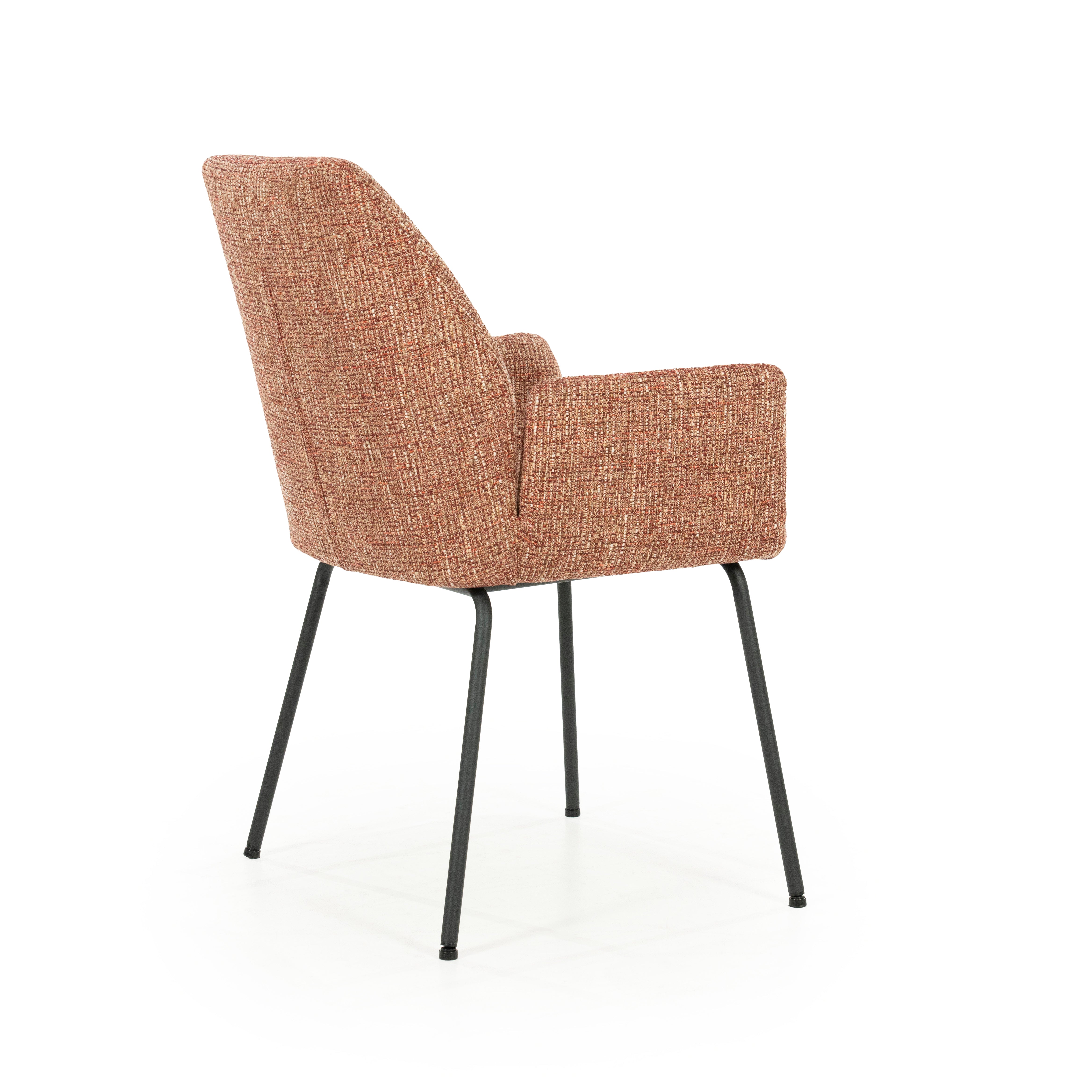 Stolička INDY terakota s čiernym podstavcom