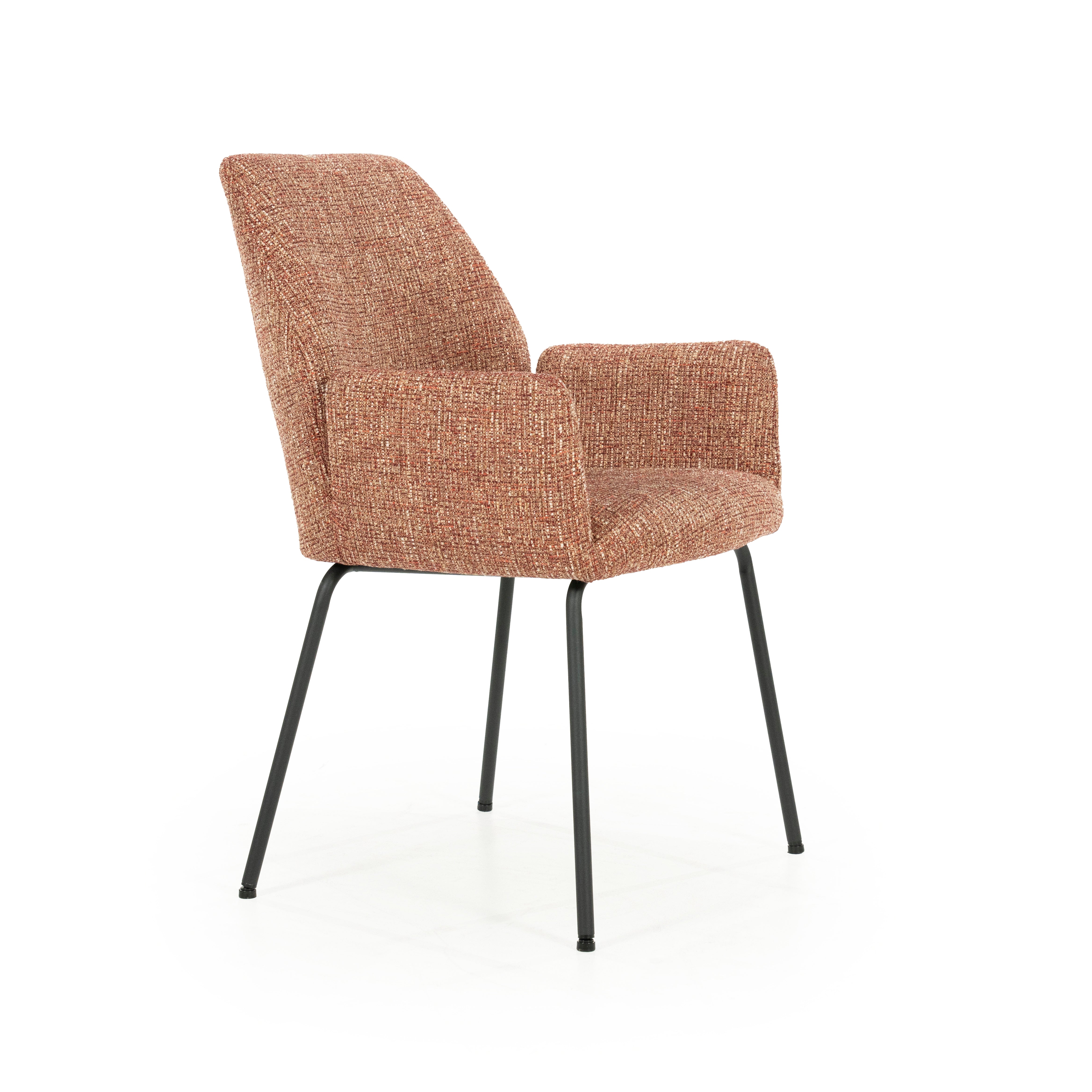 Stolička INDY terakota s čiernym podstavcom