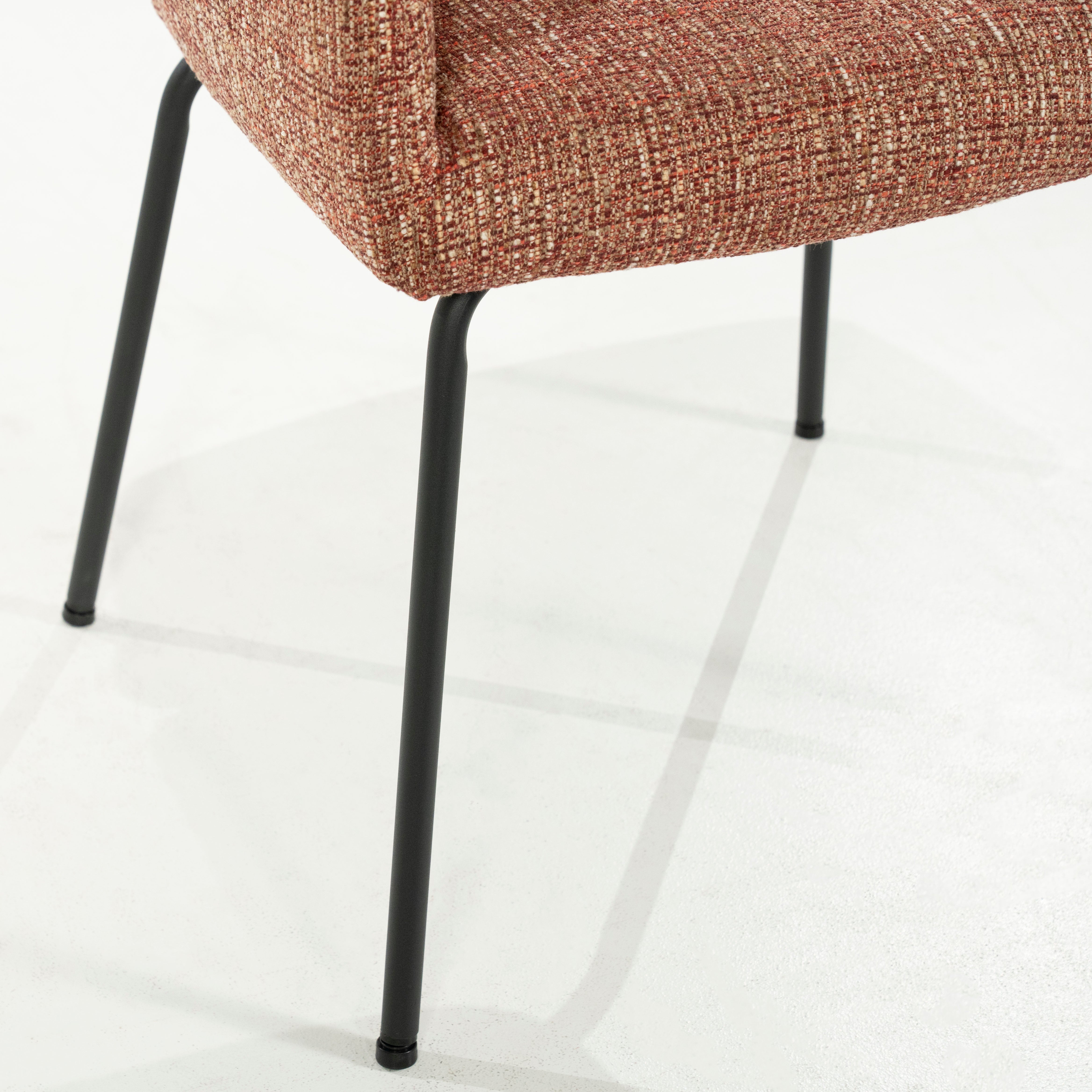 Stolička INDY terakota s čiernym podstavcom