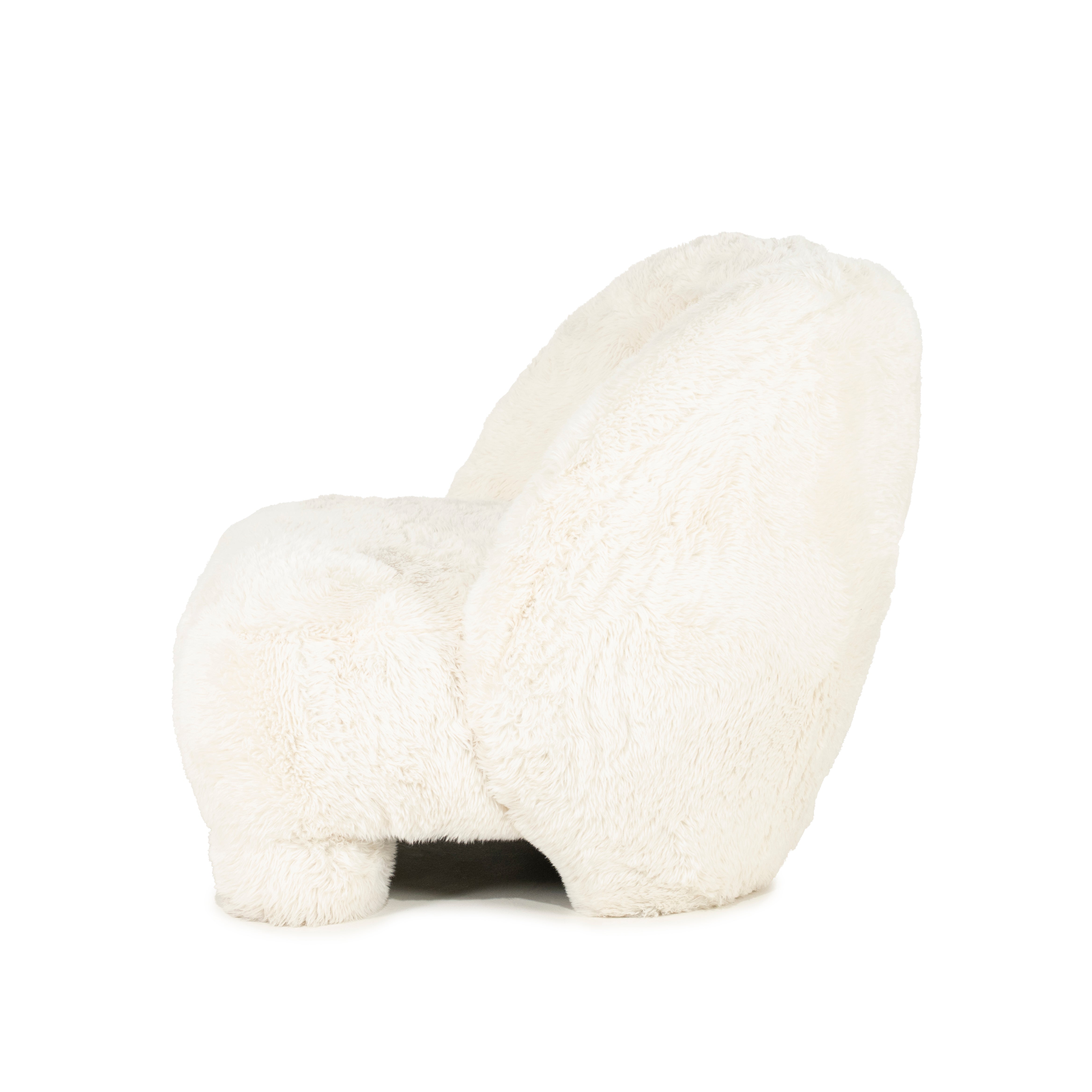 SAMSON Cream Fur Armchair