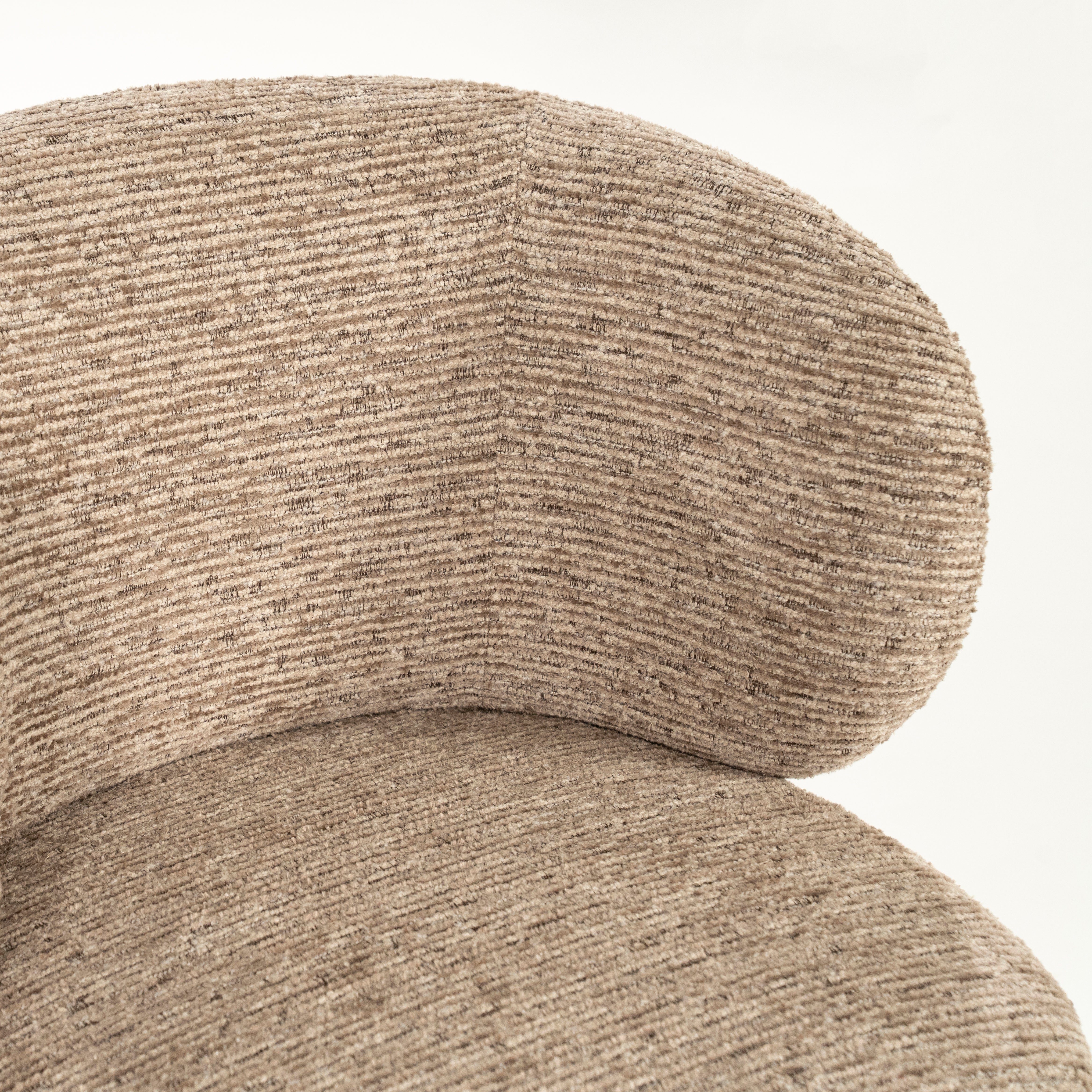 Otočné kreslo JAYSON taupe s tmavohnedým podstavcom