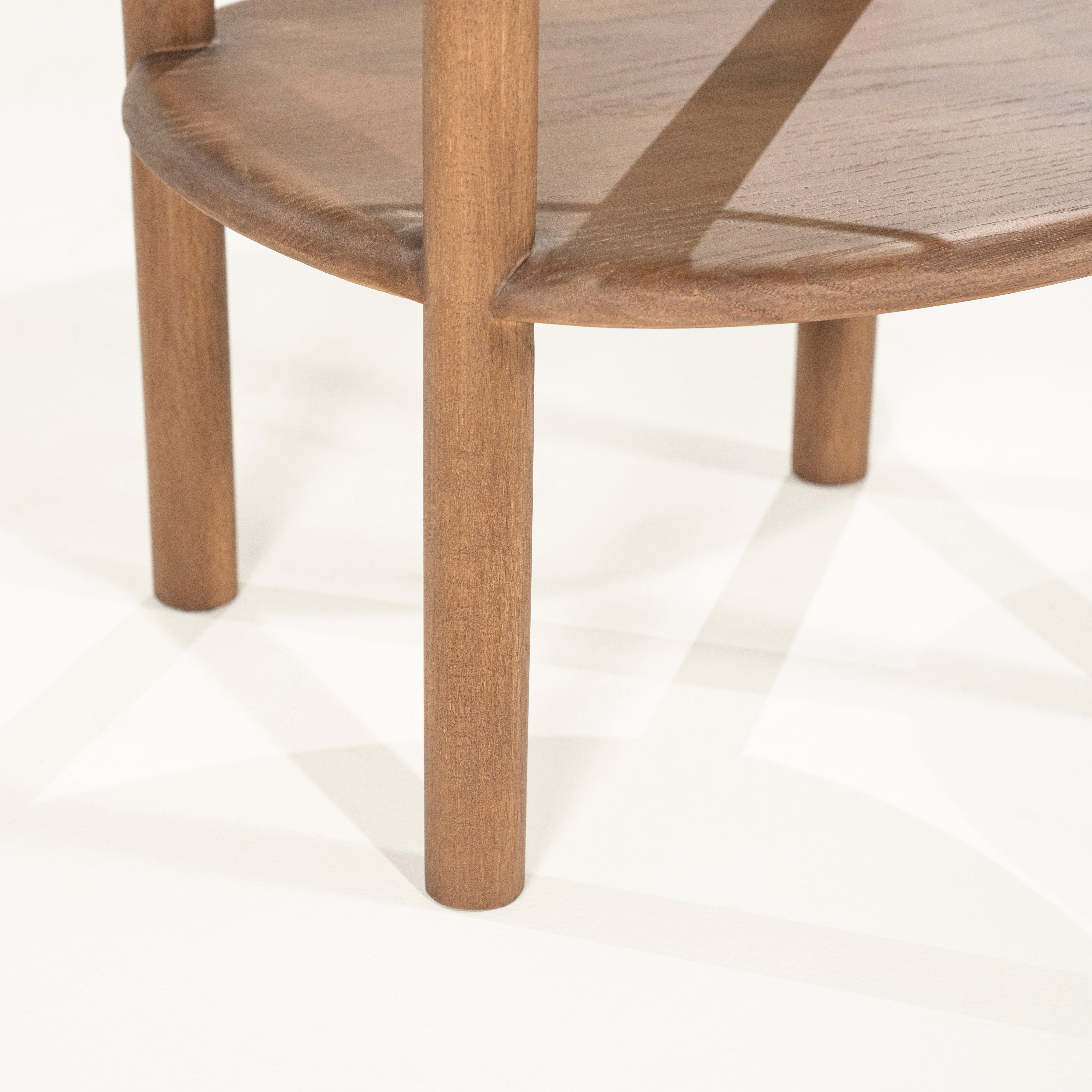 CLEO Side Table Dark Oak Wood with Glass Top