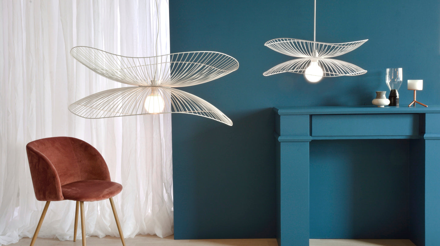 Závesná lampa LIBELLULE biela