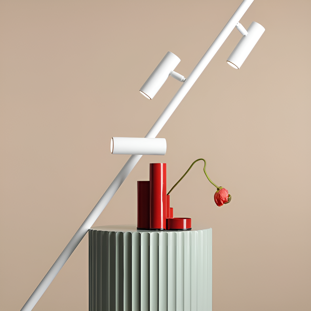 Stojaca lampa TREVO biela