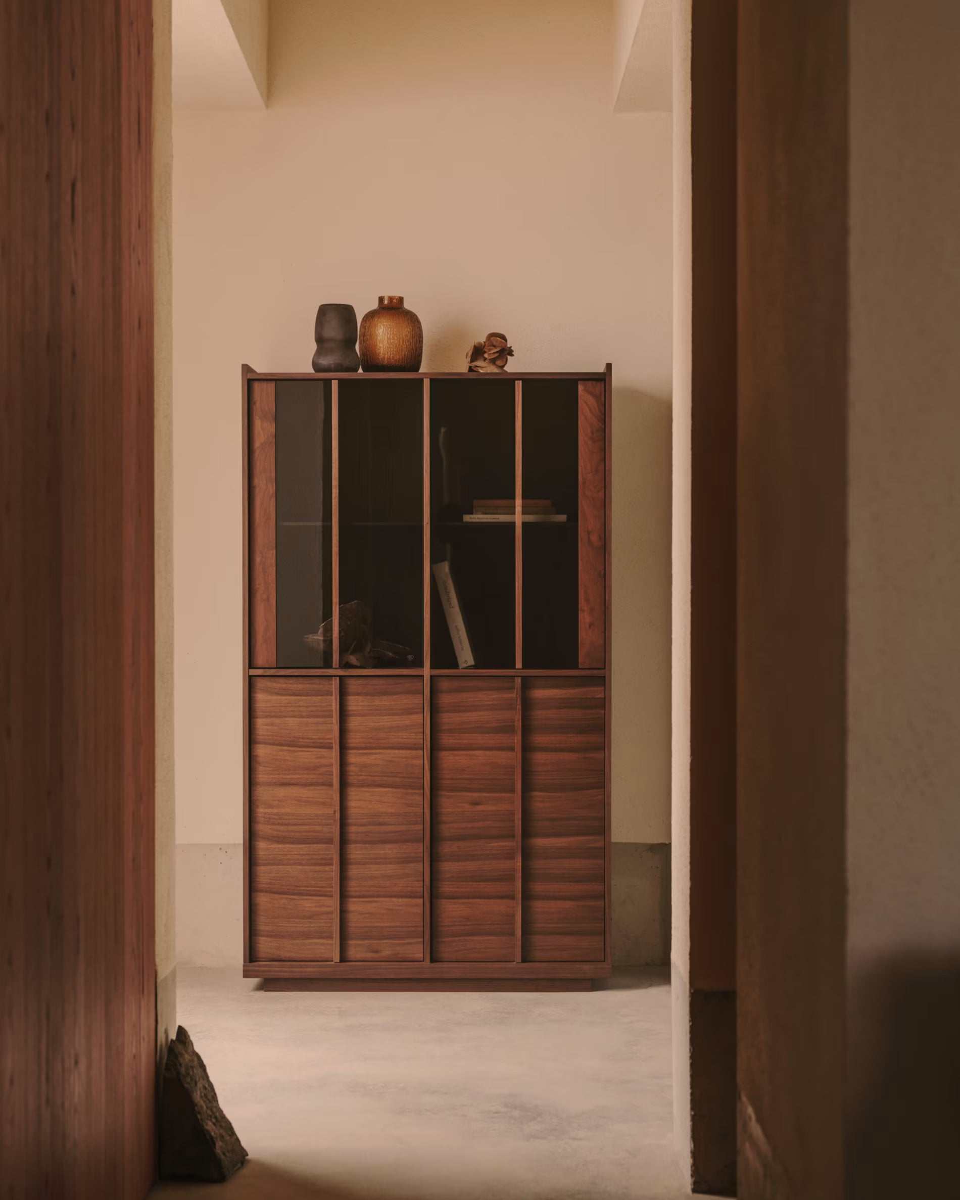 ONIX Display Cabinet in Walnut Finish