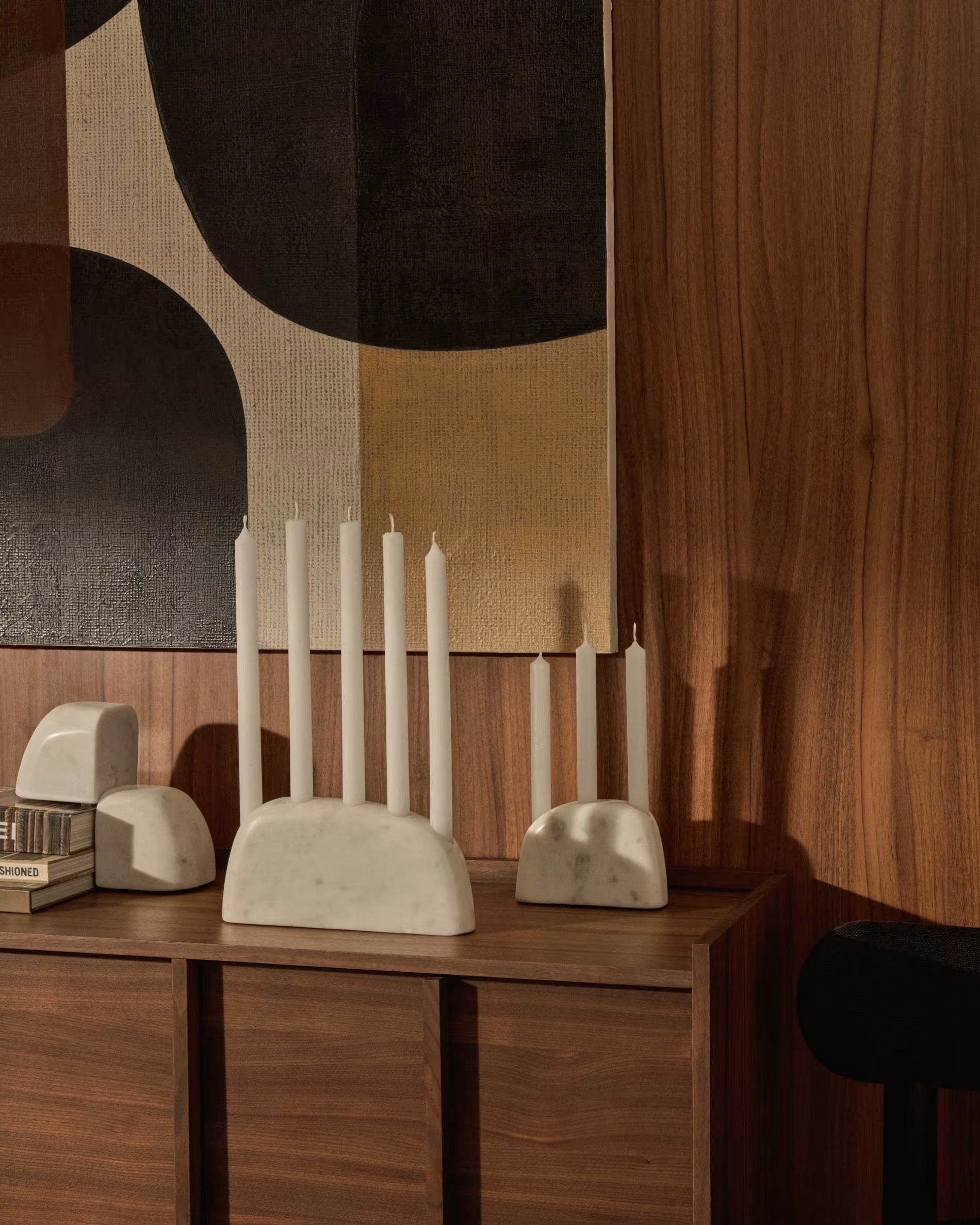 Svietnik SIGNE biely mramor