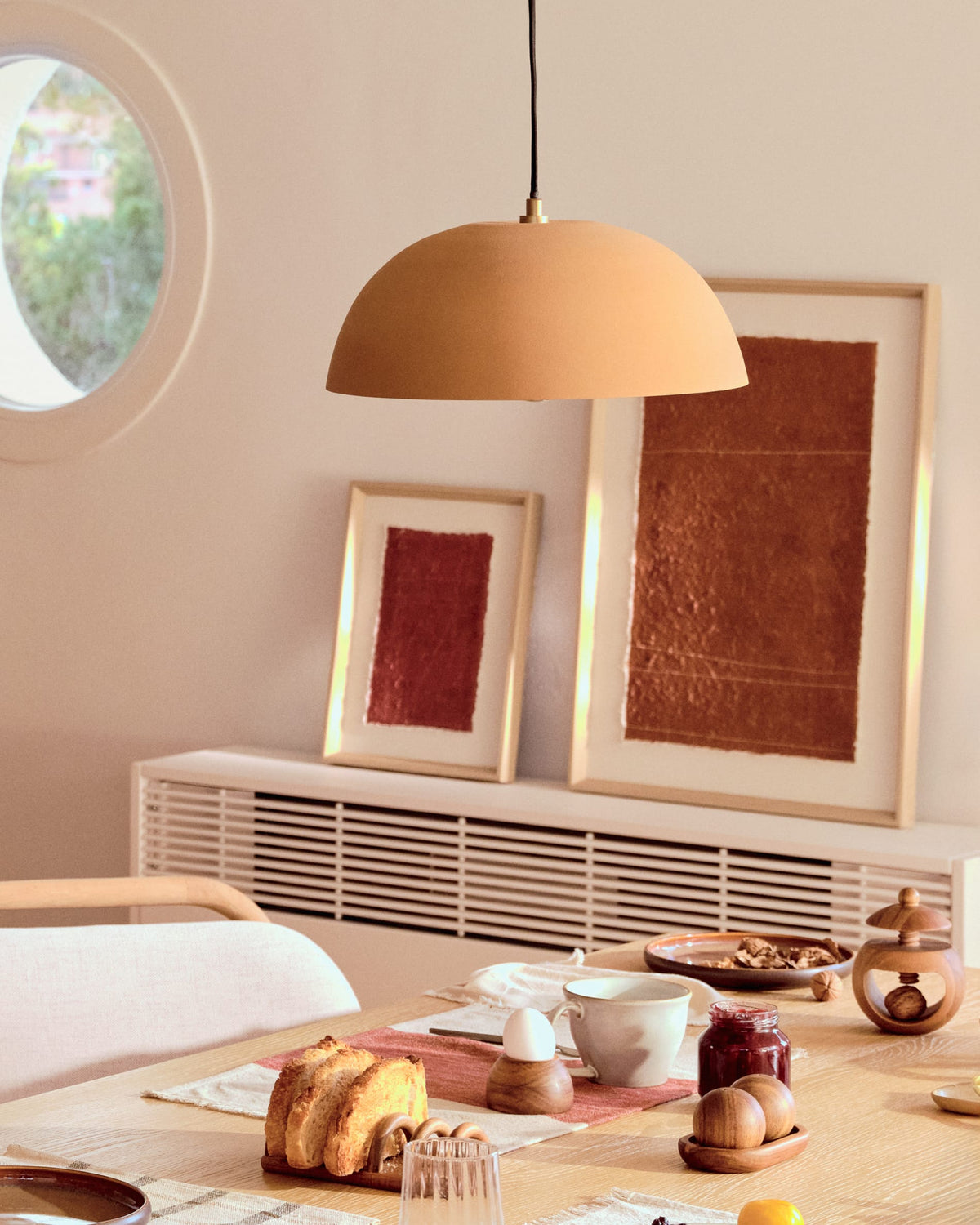 Lampa wisząca NIBLA terakotowy metal – ujęcie 2