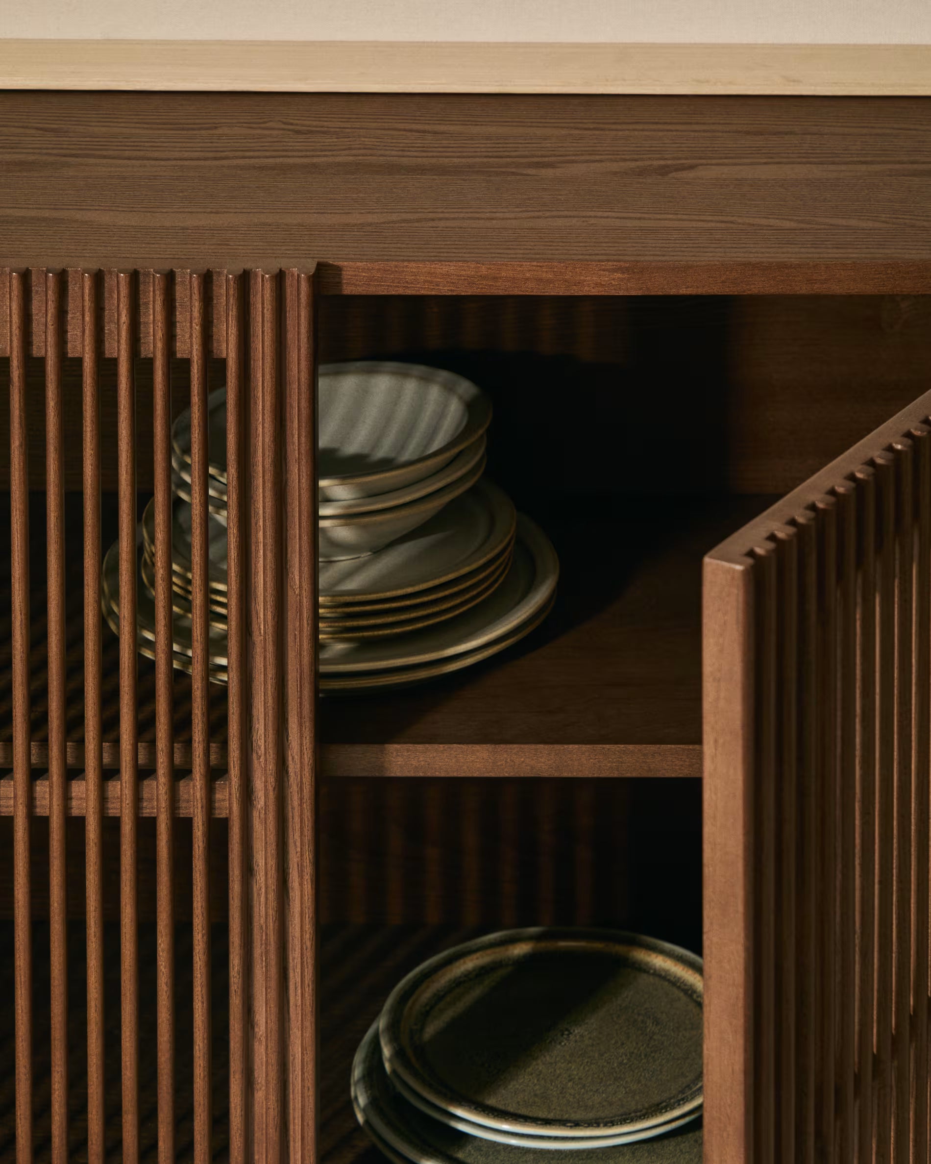 BEYLA Chest of Drawers dark brown ash wood