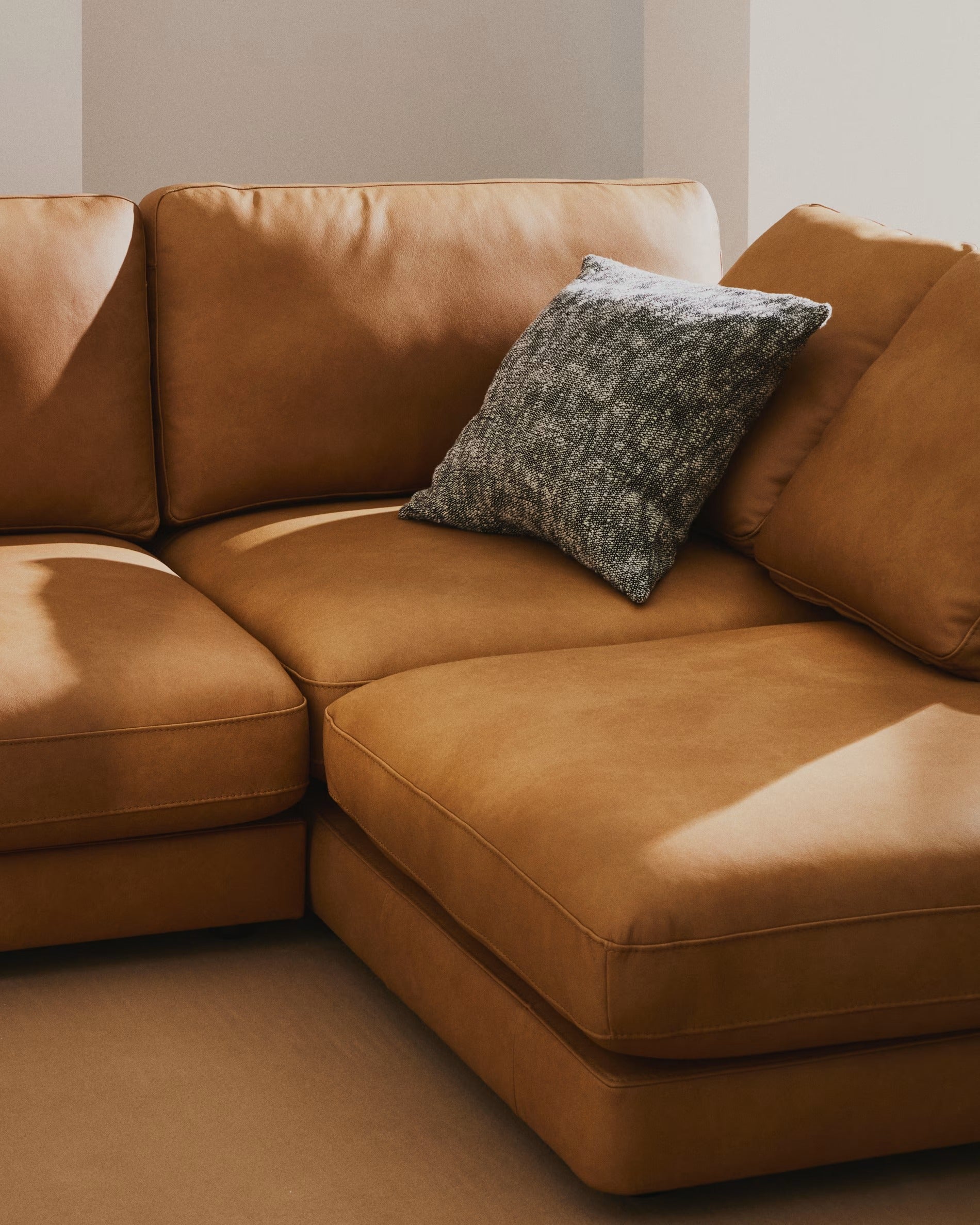 Narożnik 4-osobowy prawostronny GALA skóra naturalna