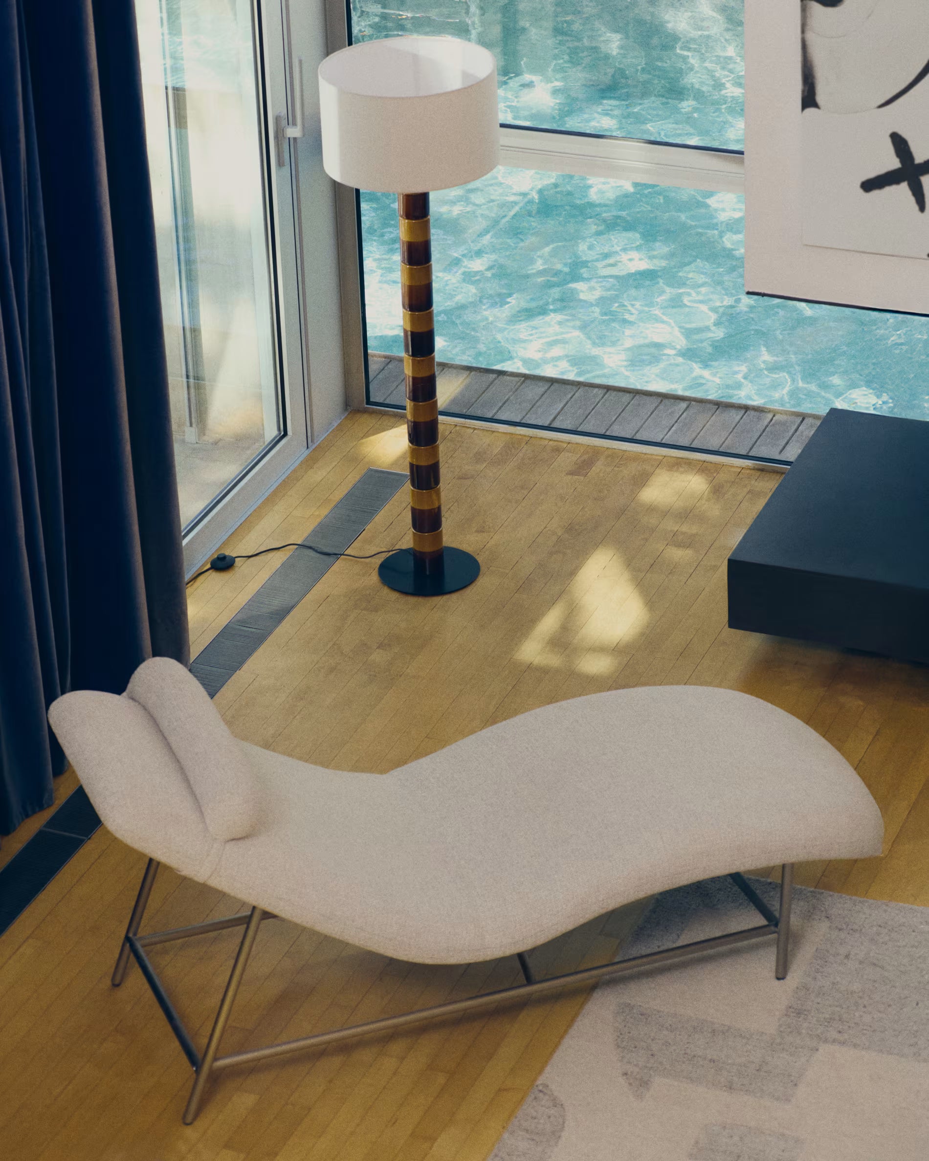 Stojaca lampa MAVRAN hnedá s horčicovou