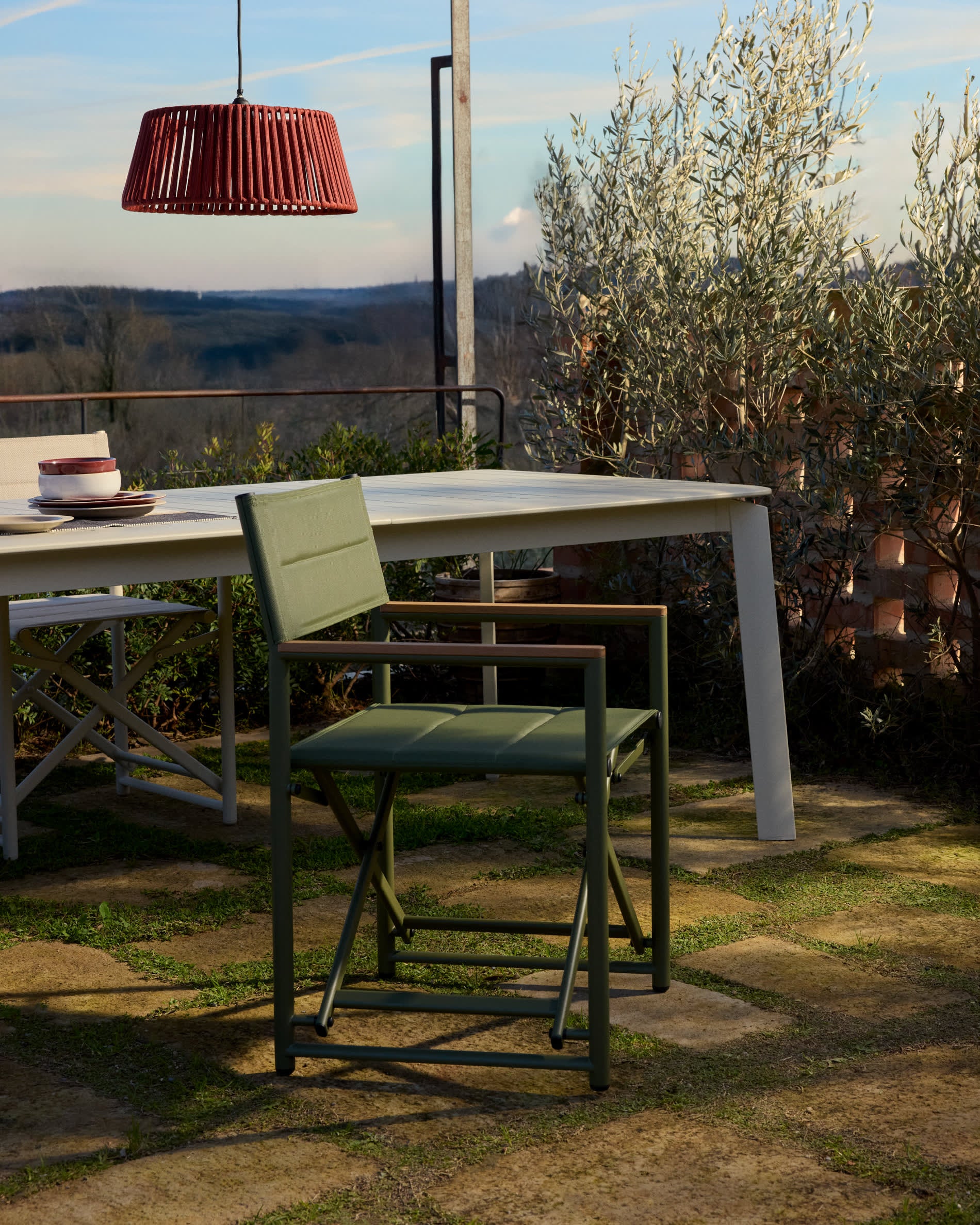 TISNO Green Folding Garden Chair
