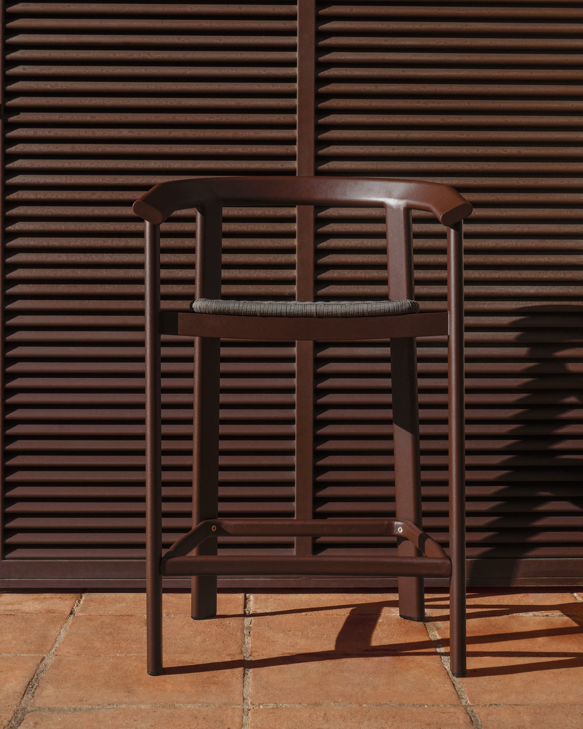 ERICE Brown Garden Stool