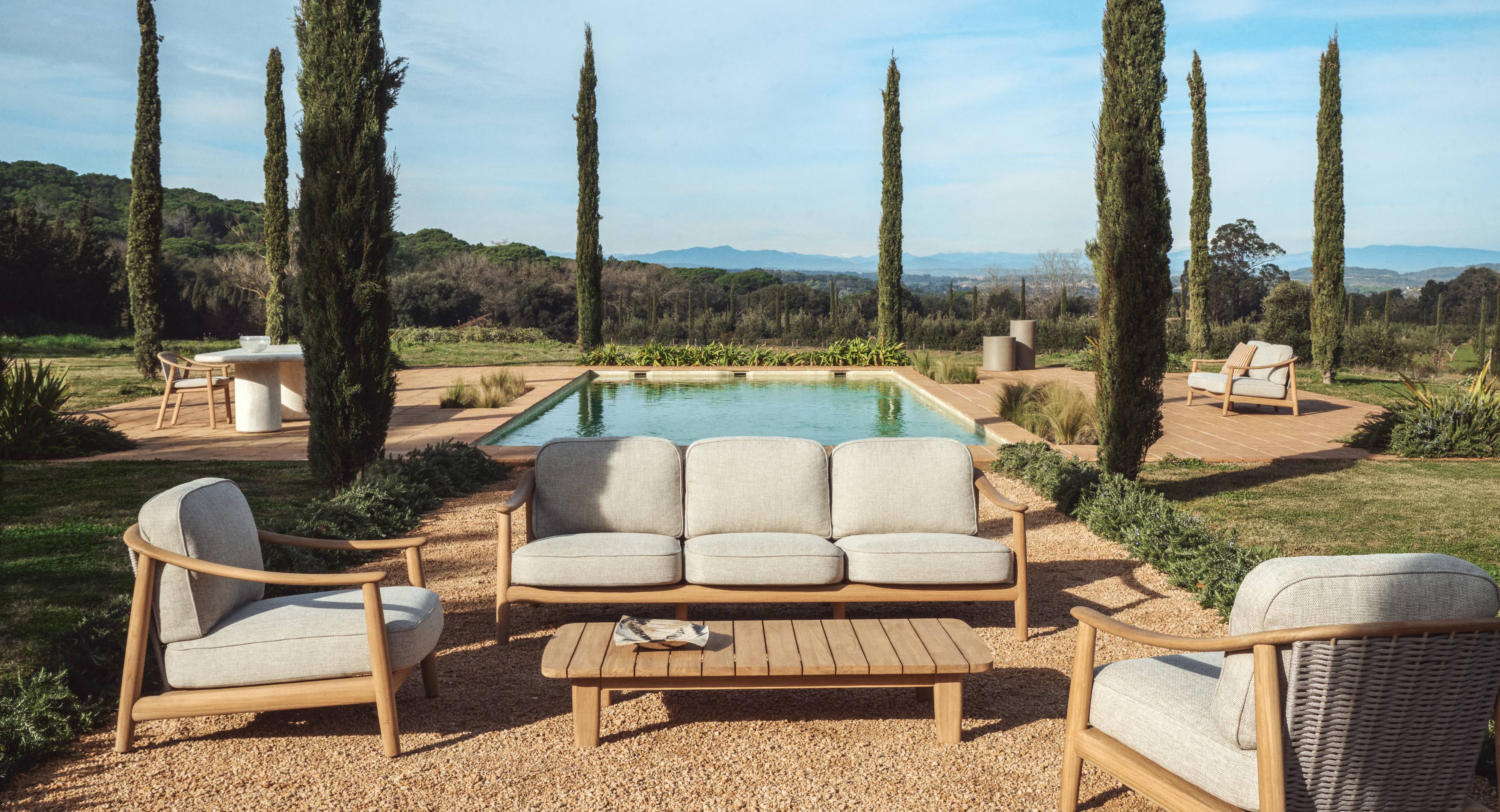 Záhradná stolička ELUNDA z masívneho teakového dreva