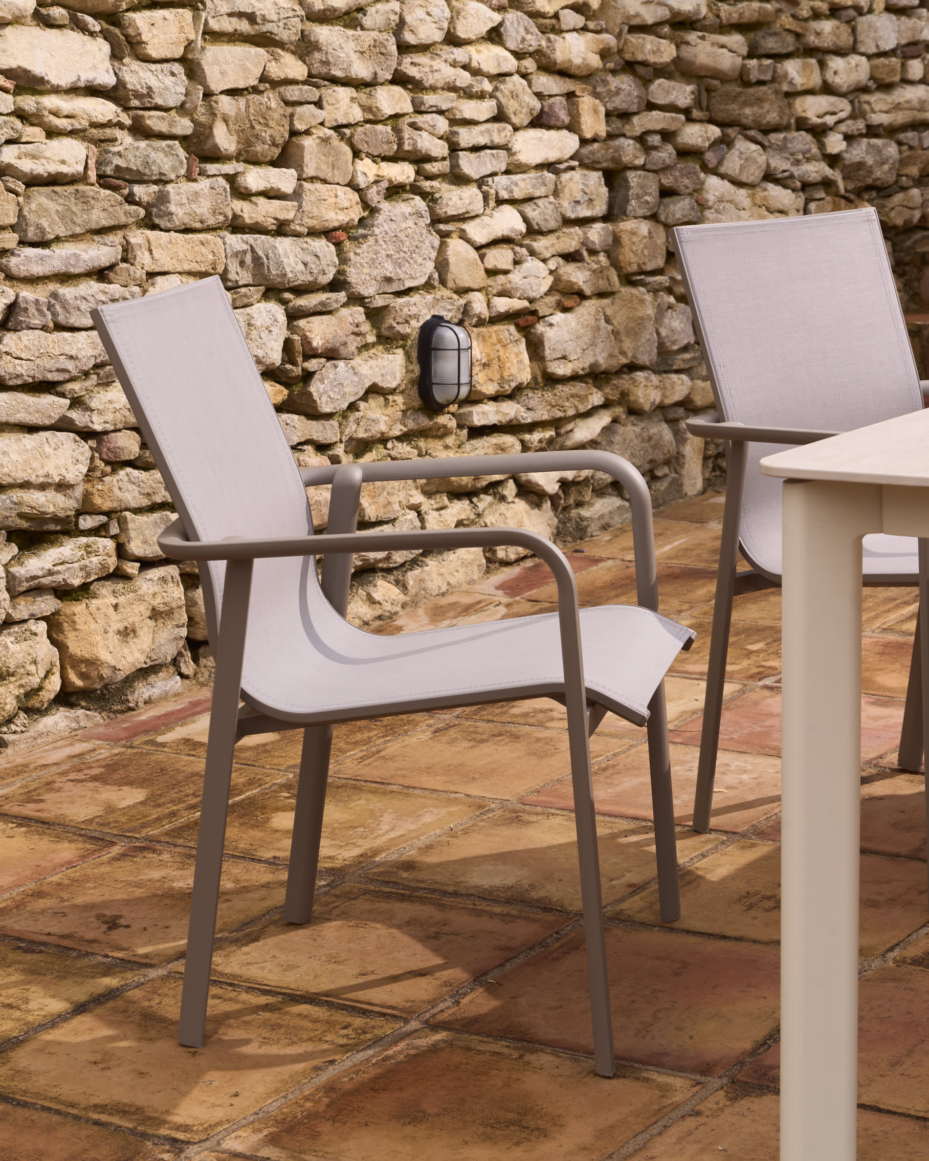 Záhradná stolička CANEA taupe