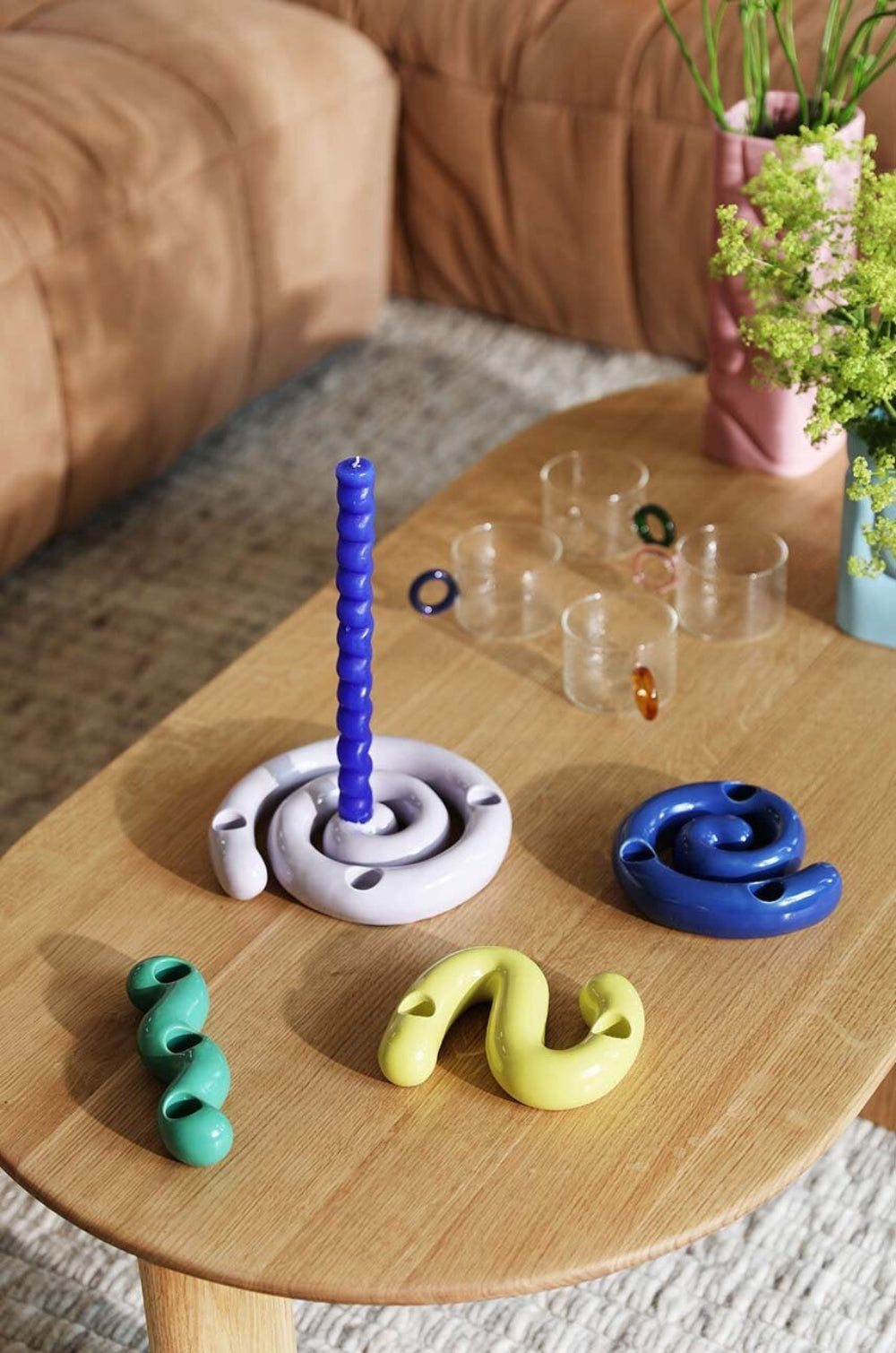 Scribble Candle Holder Lilac