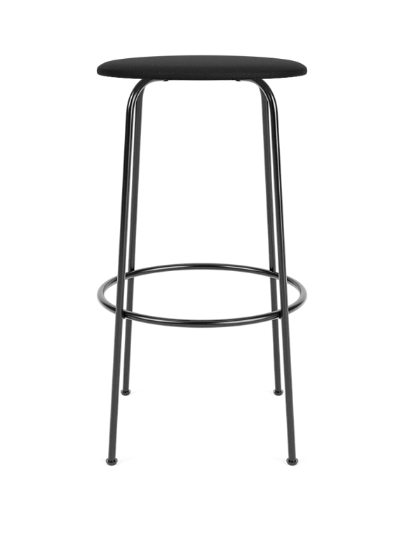 AFTEROOM black bar stool with steel base